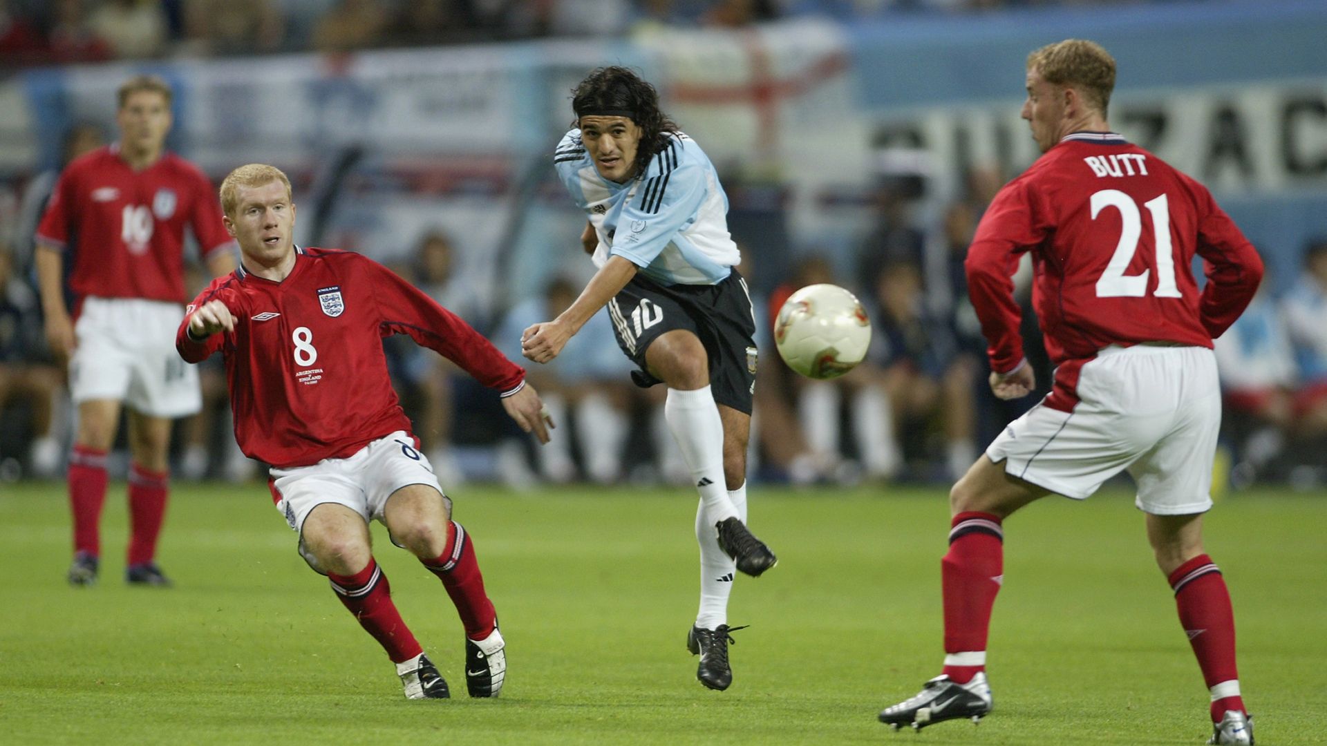 Ariel Ortega em ação pela Seleção Argentina