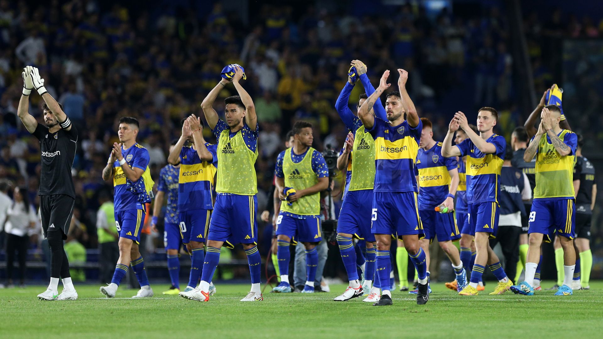 Boca Juniors após a partida contra o Estudiantes (Crédito: Getty Images)