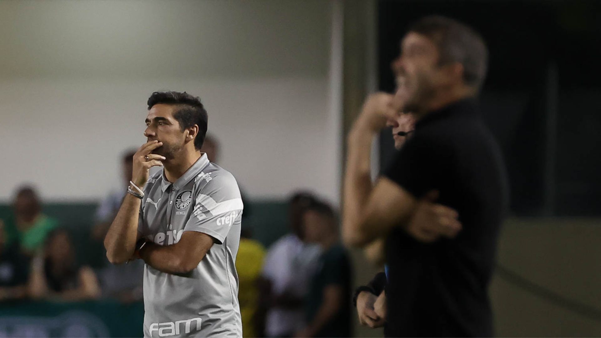 Abel Ferreira em ação em partida contra o Internacional (Crédito: Cesar Greco / Palmeiras)