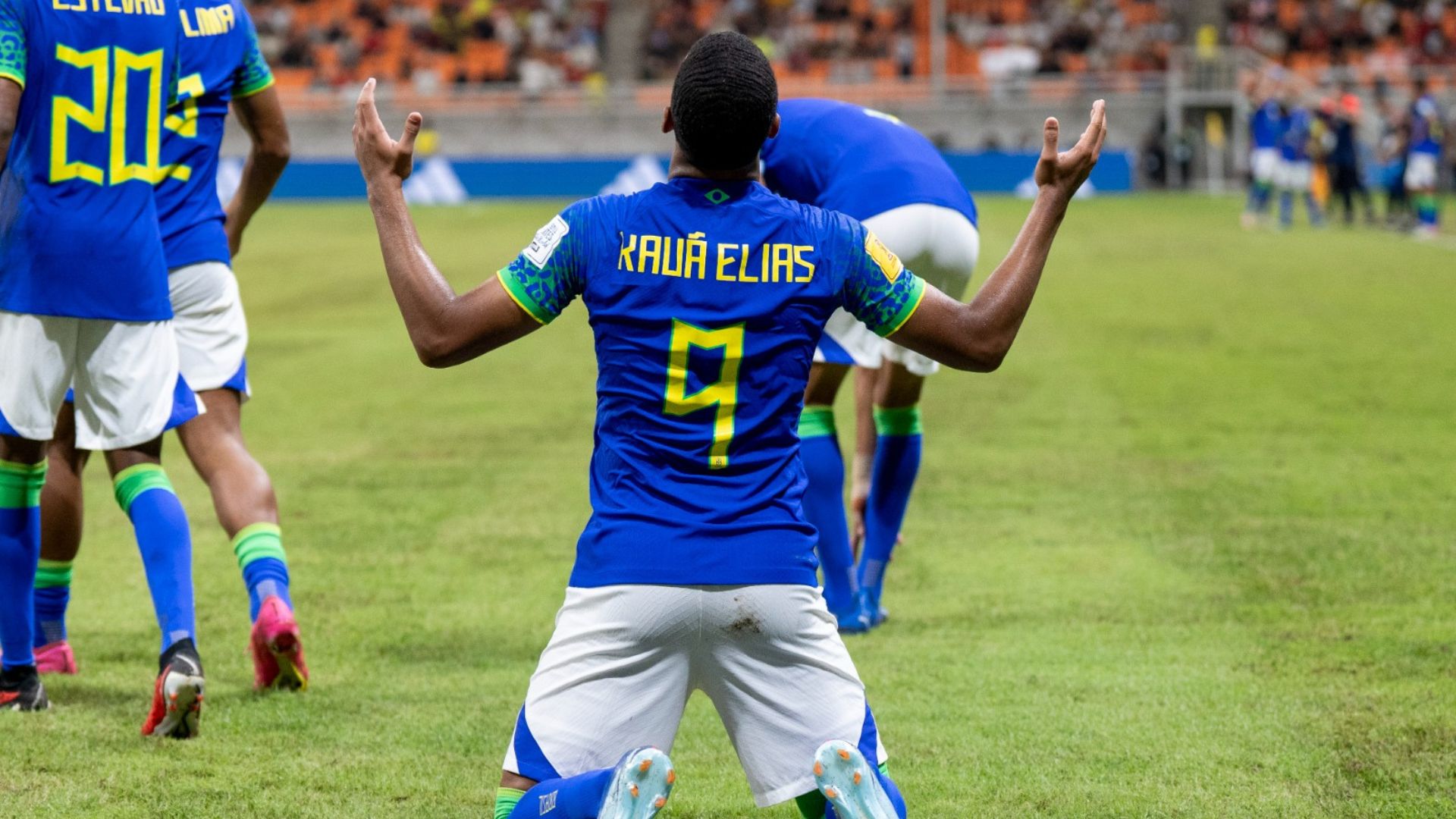 Kauã Elias em ação pela Seleção Brasileira sub-17 (Crédito: Leto Ribas / CBF)