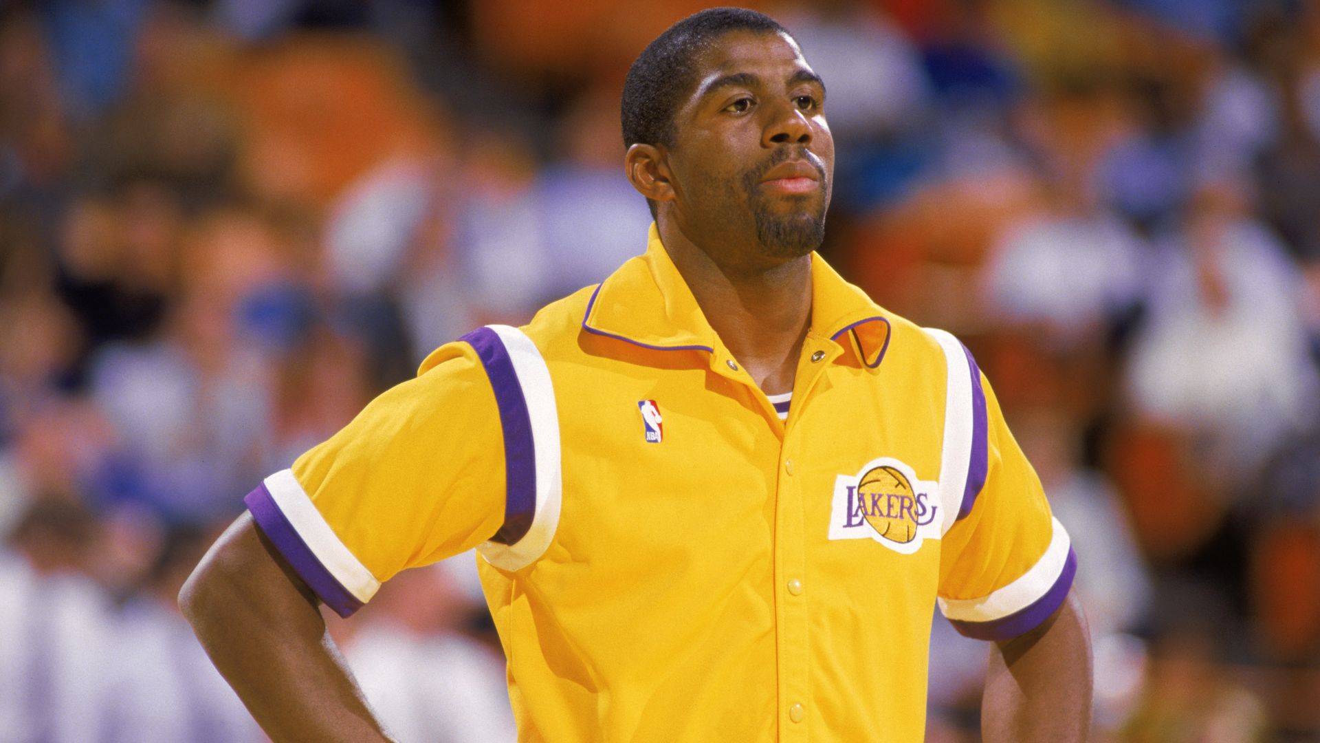Magic Johnson atuando pelos Lakers