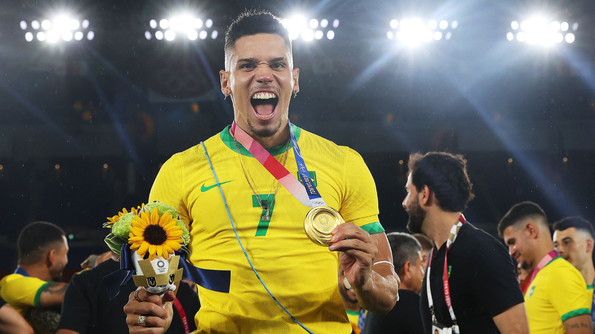 Paulinho foi campeão olímpico com o Brasil, em 2021 (Crédito: Getty Images)
