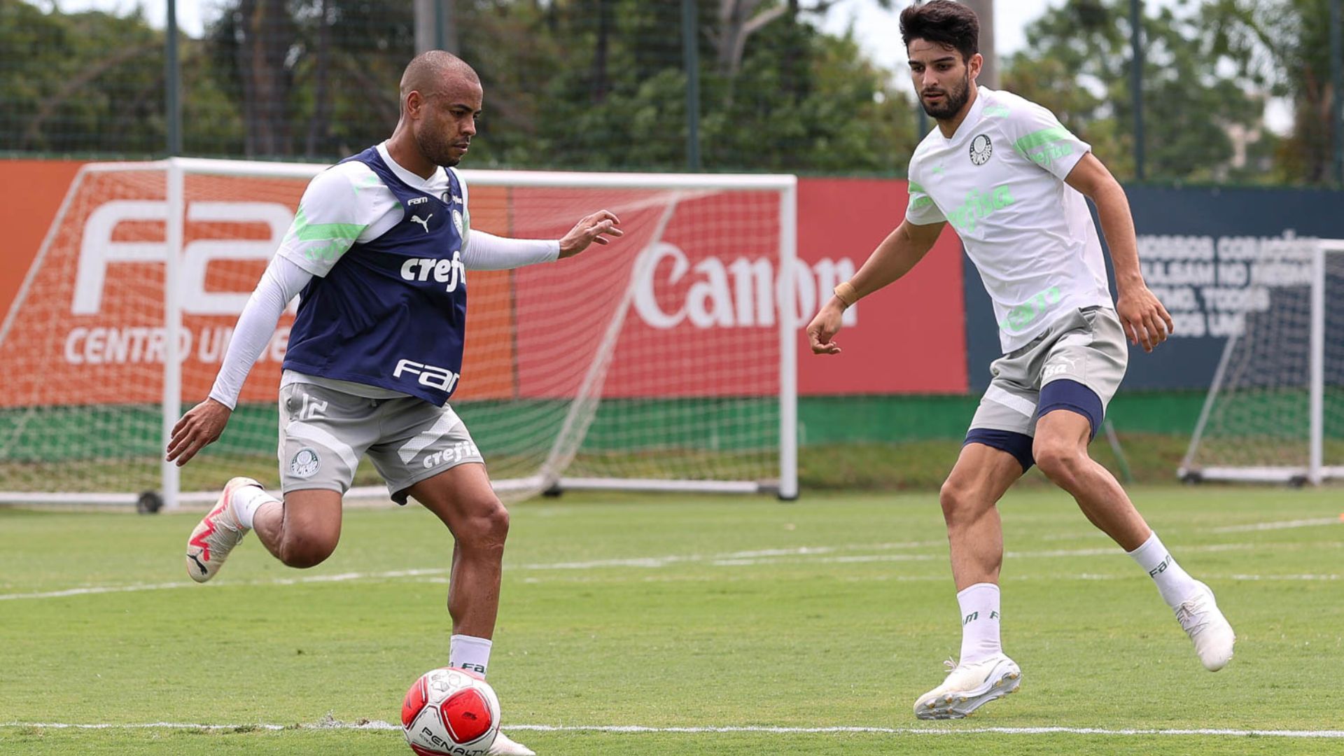 Flaco López em treinamento do Palmeiras (Crédito: Cesar Greco / Palmeiras)