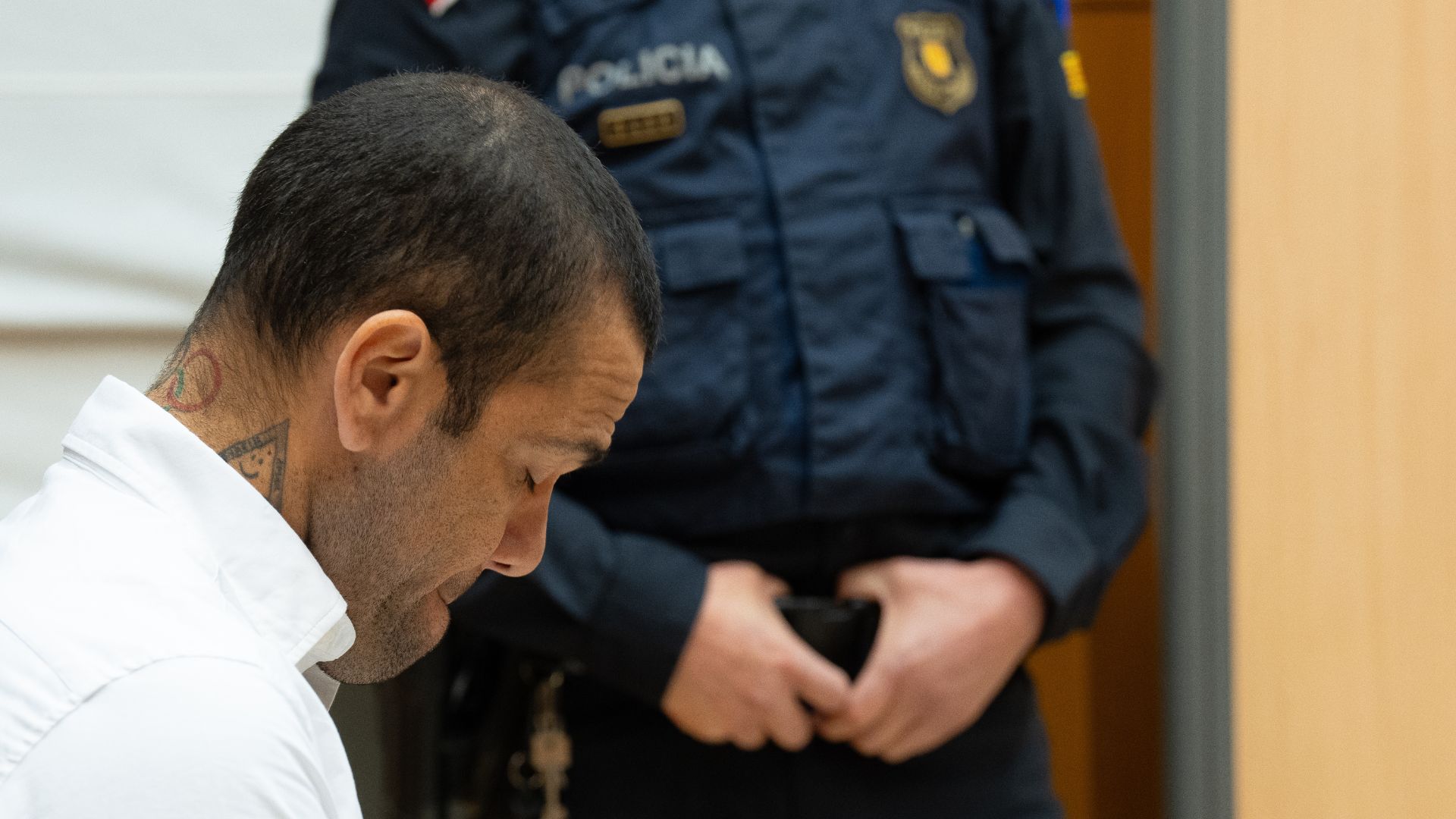 Daniel Alves durante o seu julgamento (Crédito: Europa Press News / Getty Images)