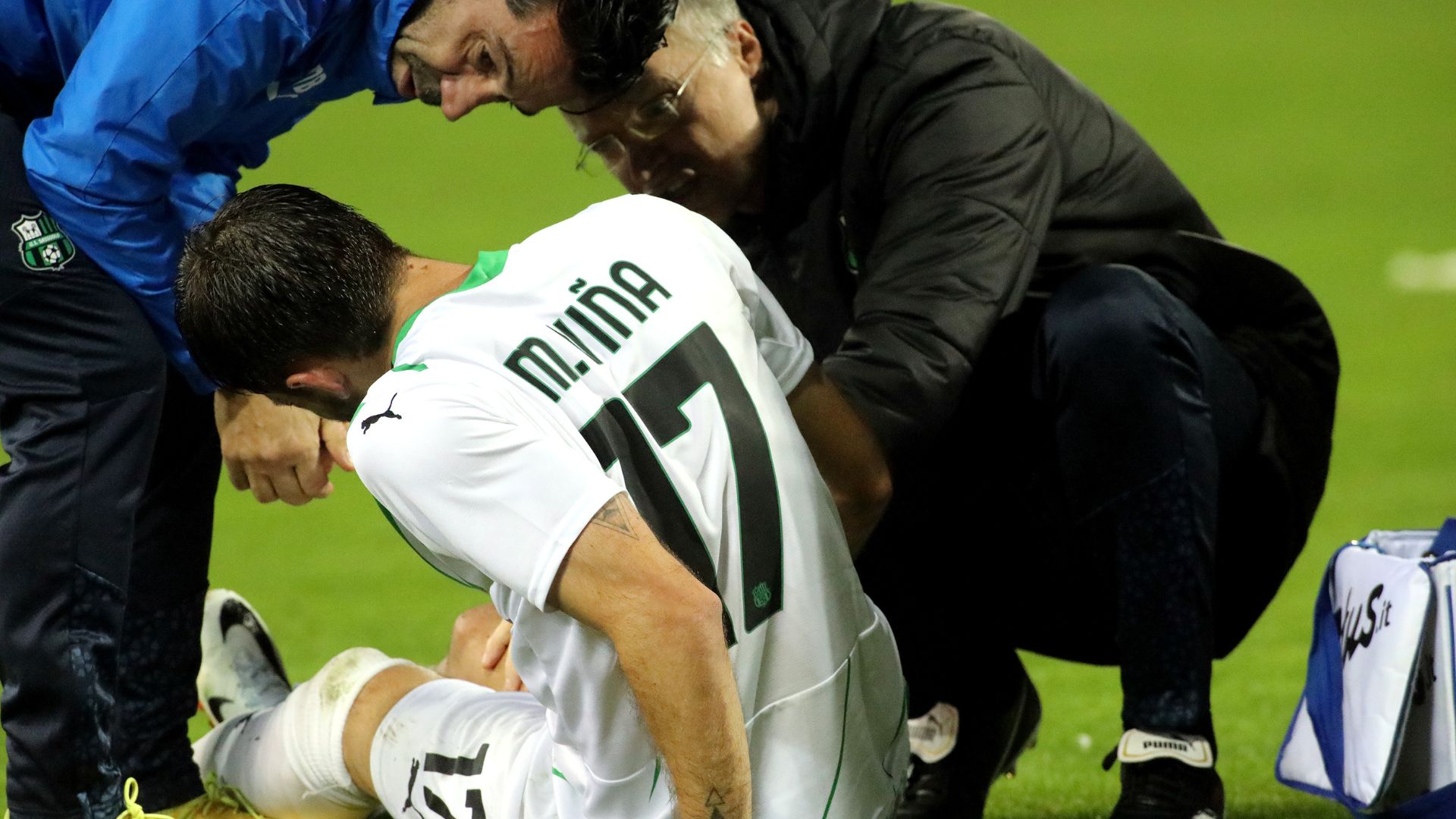 Matías Viña se lesionou na Sassuolo, em dezembro de 2023 (Crédito: Getty Images)
