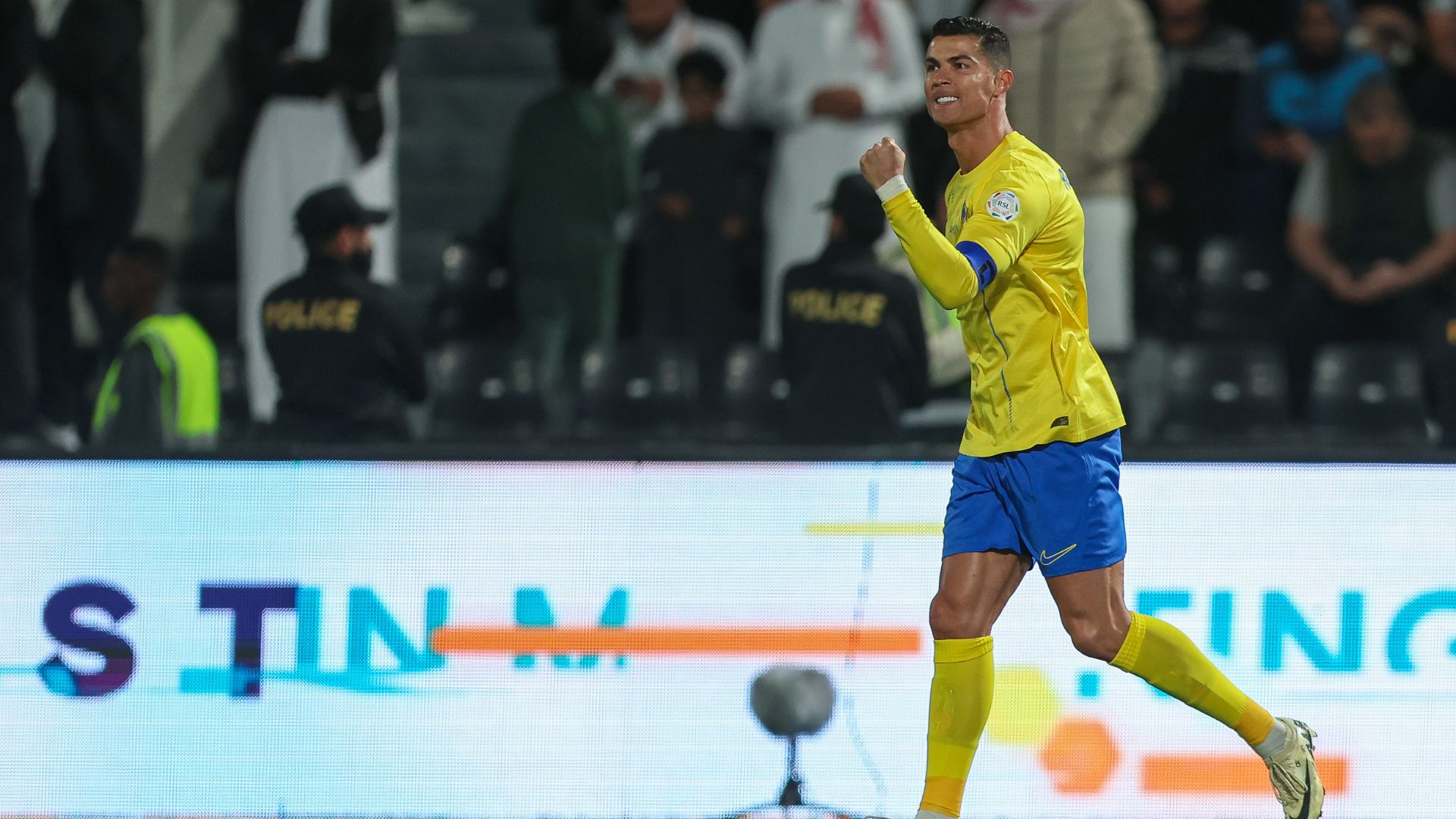 Cristiano Ronaldo comemorando gol pelo Al Nassr