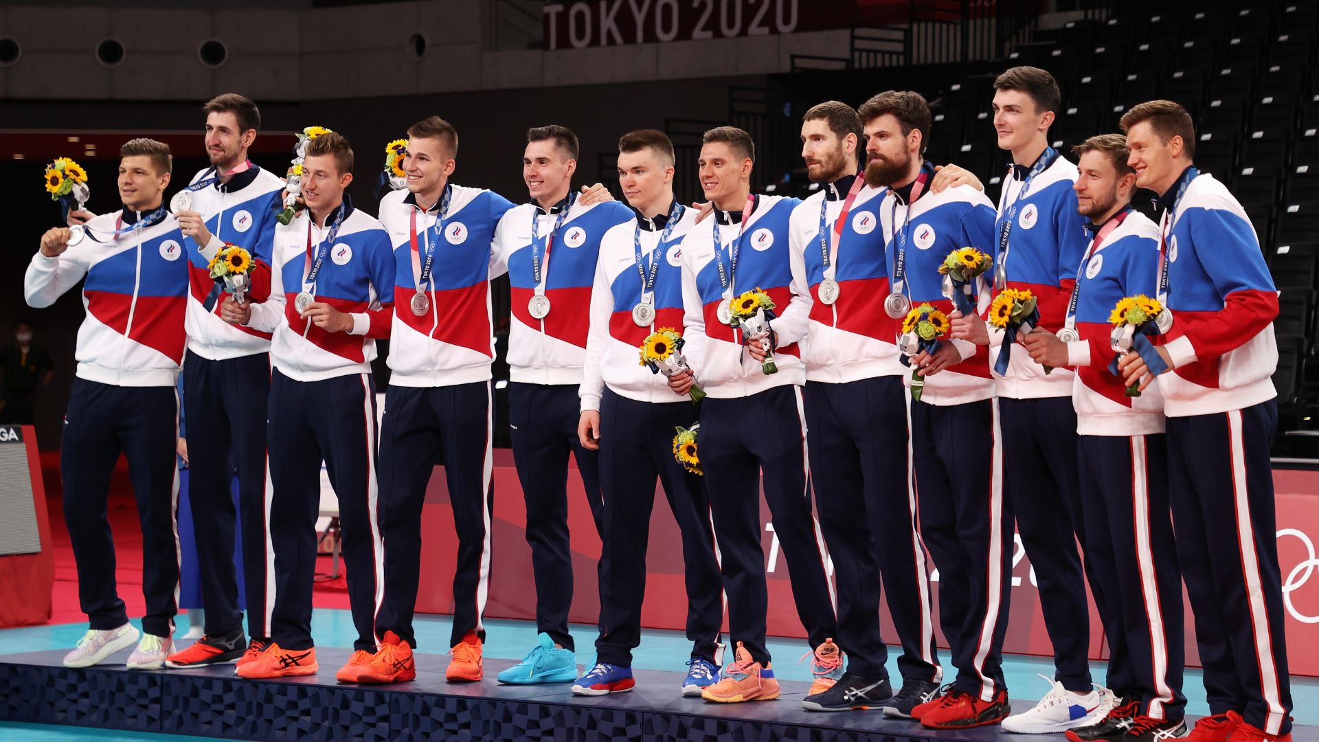 A Rússia levou a medalha de prata no vôlei masculino, na Olimpíada de Tóquio (Crédito: Getty Images)