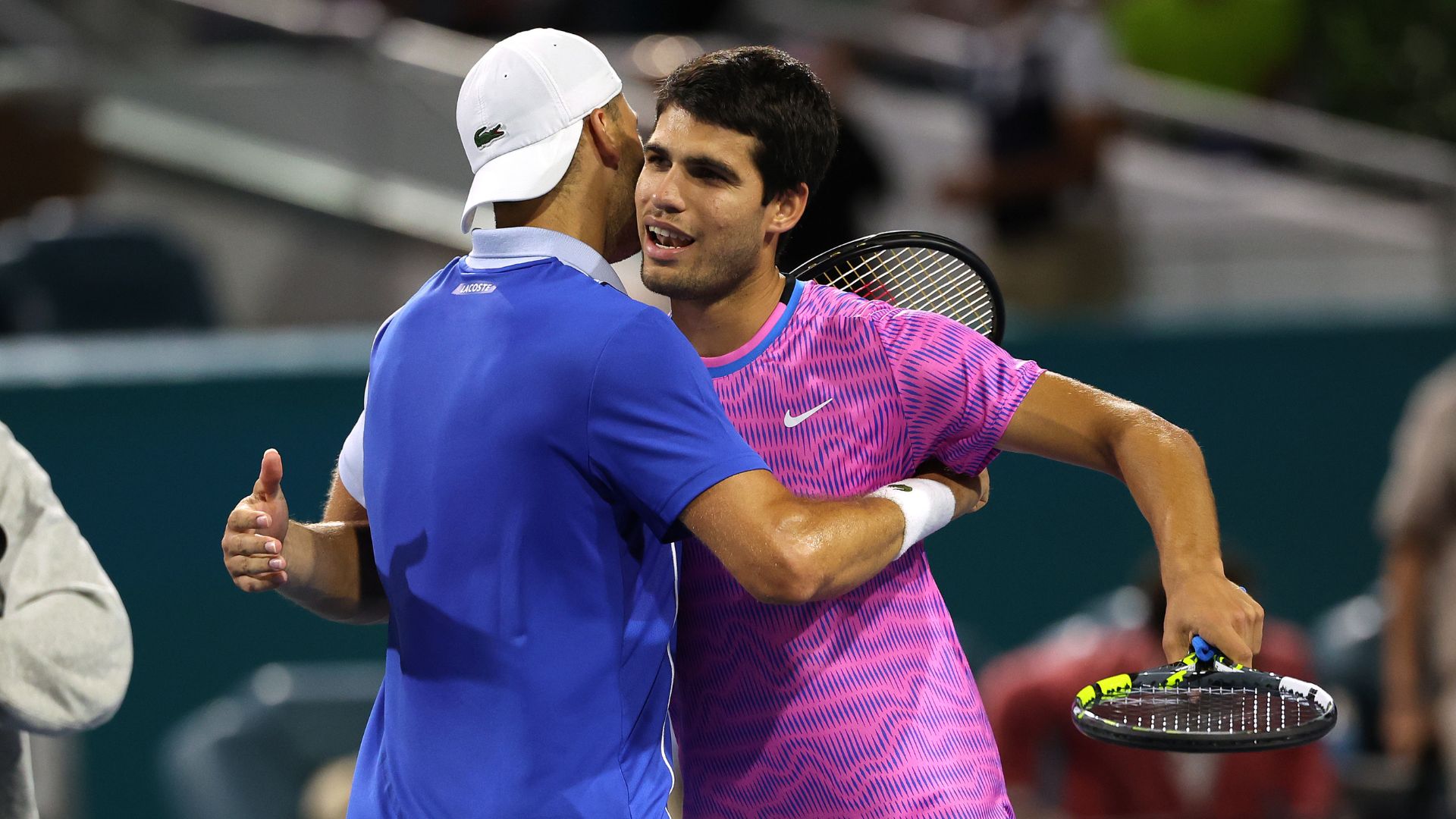 Alcaraz após eliminação no Miami Open, contra Grigor Dimitrov (Crédito: Getty Images)
