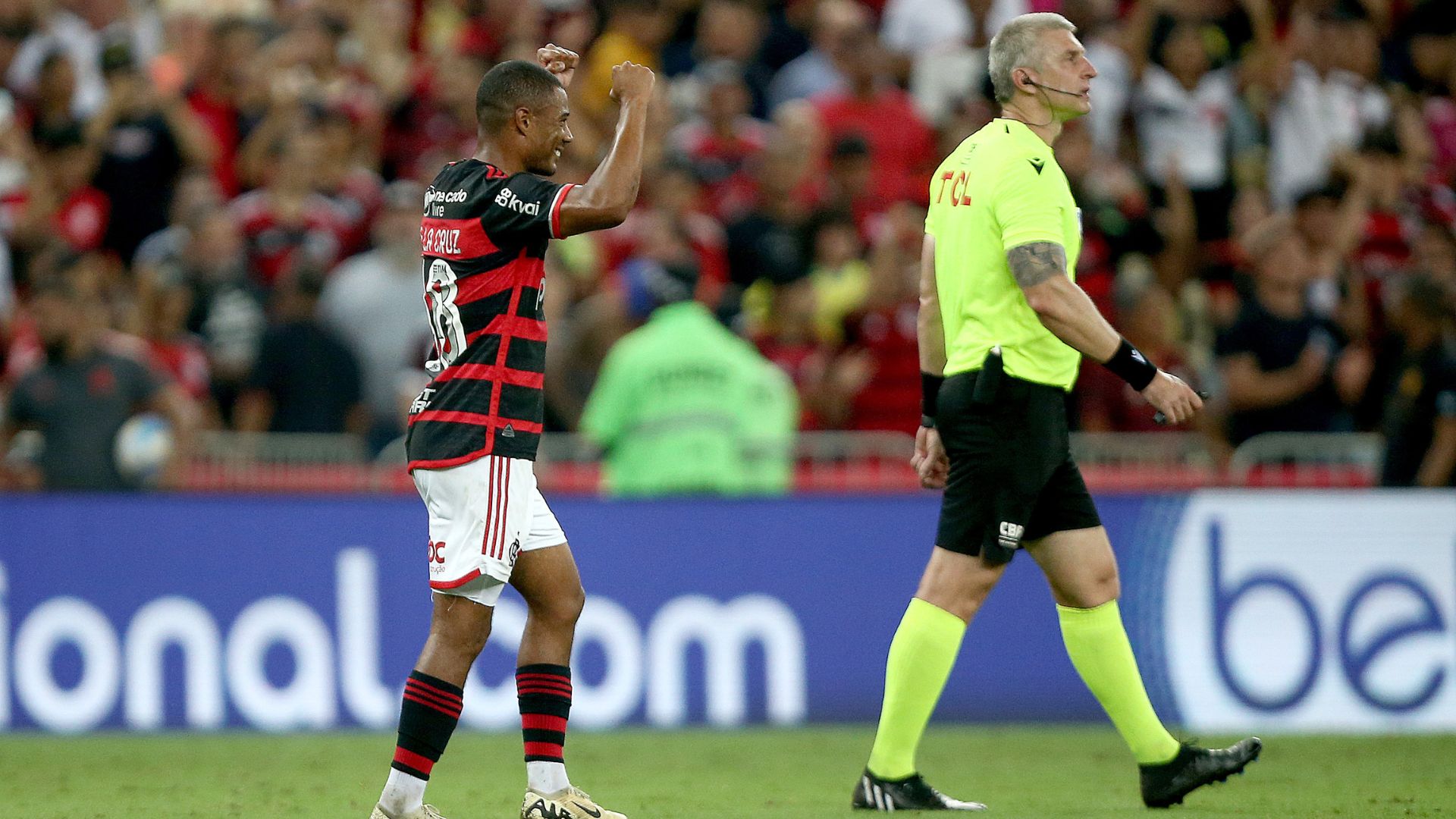 Nico De La Cruz comemorando o gol marcado contra o São Paulo (Crédito: Getty Images)