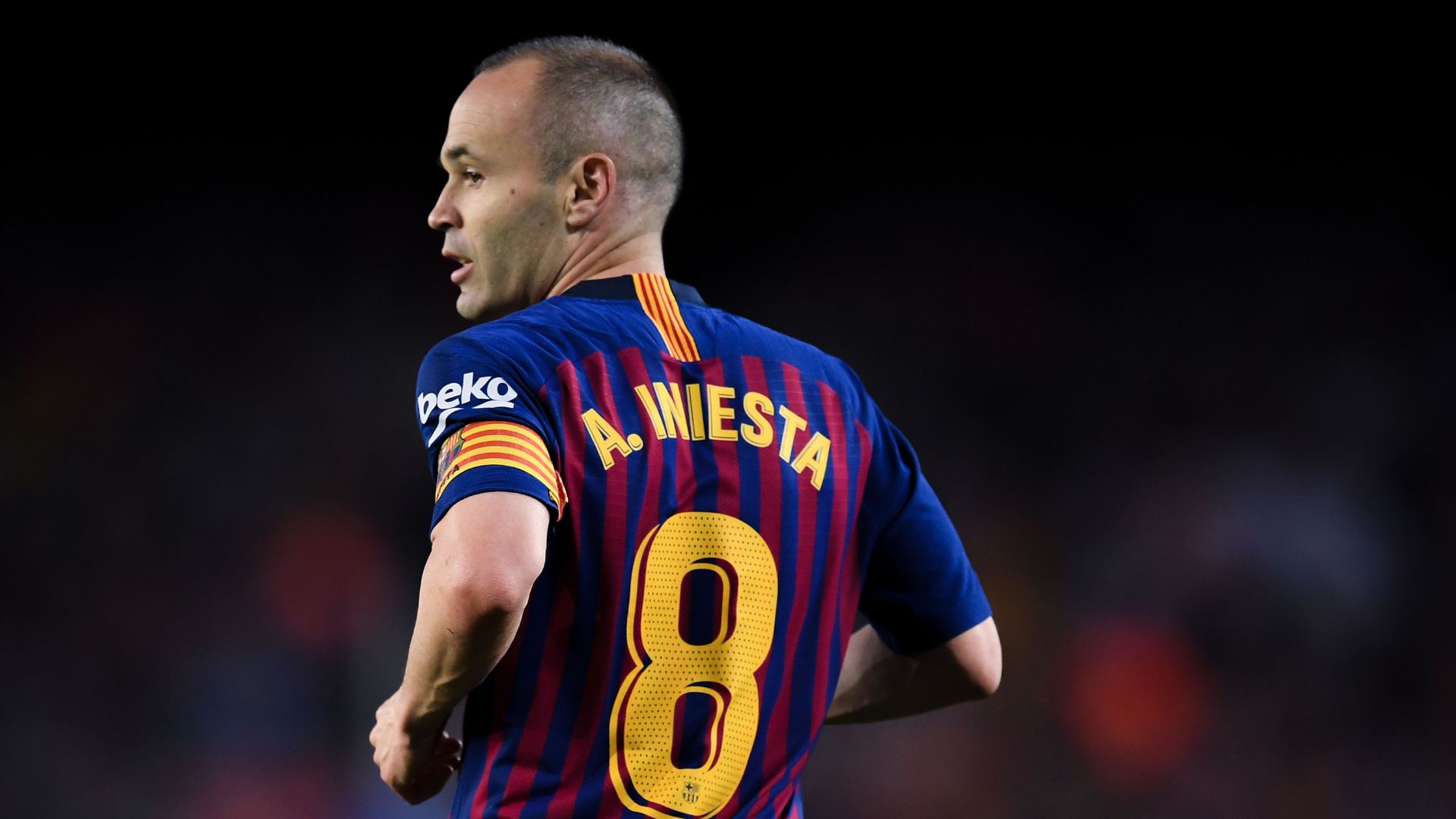 Iniesta em sua última partida pelo Barcelona, em 2018 (Crédito: Getty Images)