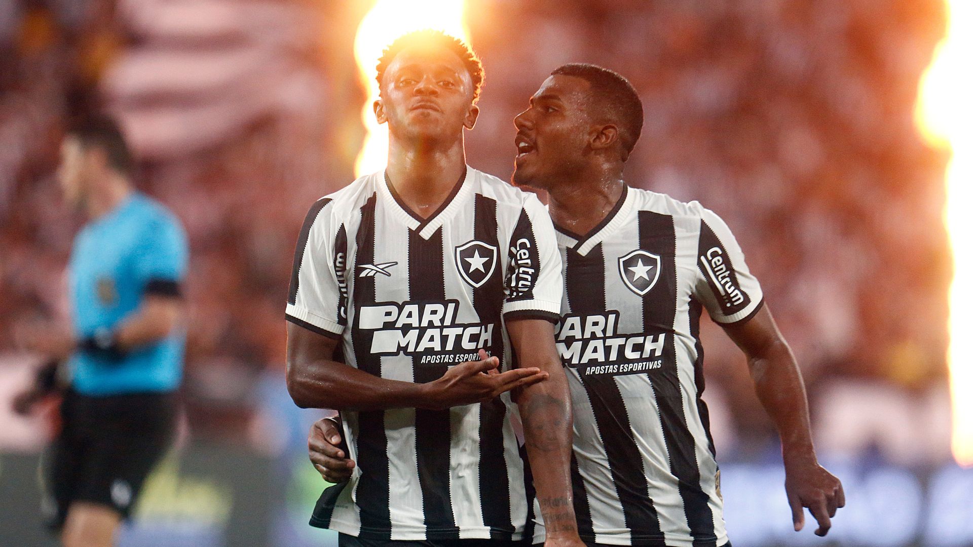 Jeffinho comemorando gol marcado contra o Bahia (Crédito: Vitor Silva / Botafogo)