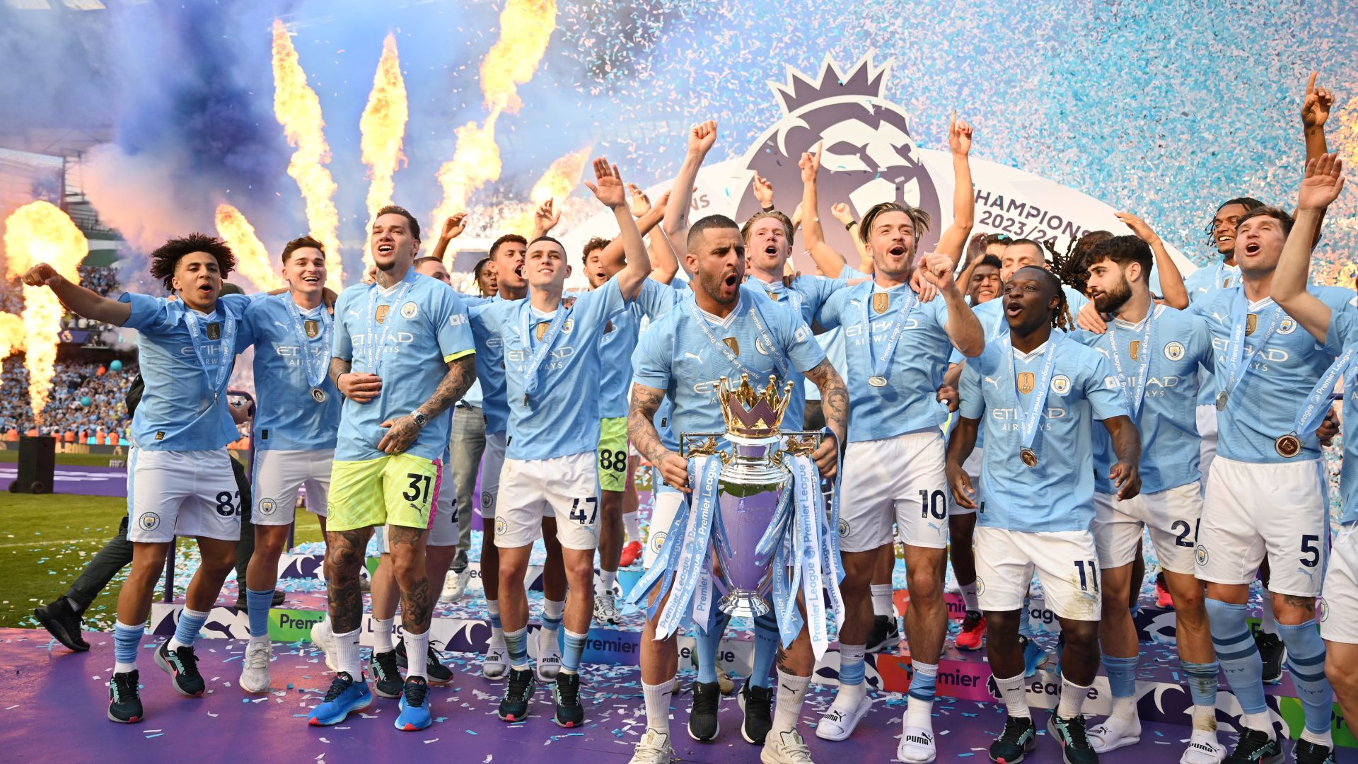 Manchester City venceu a quarta Premier League consecutiva