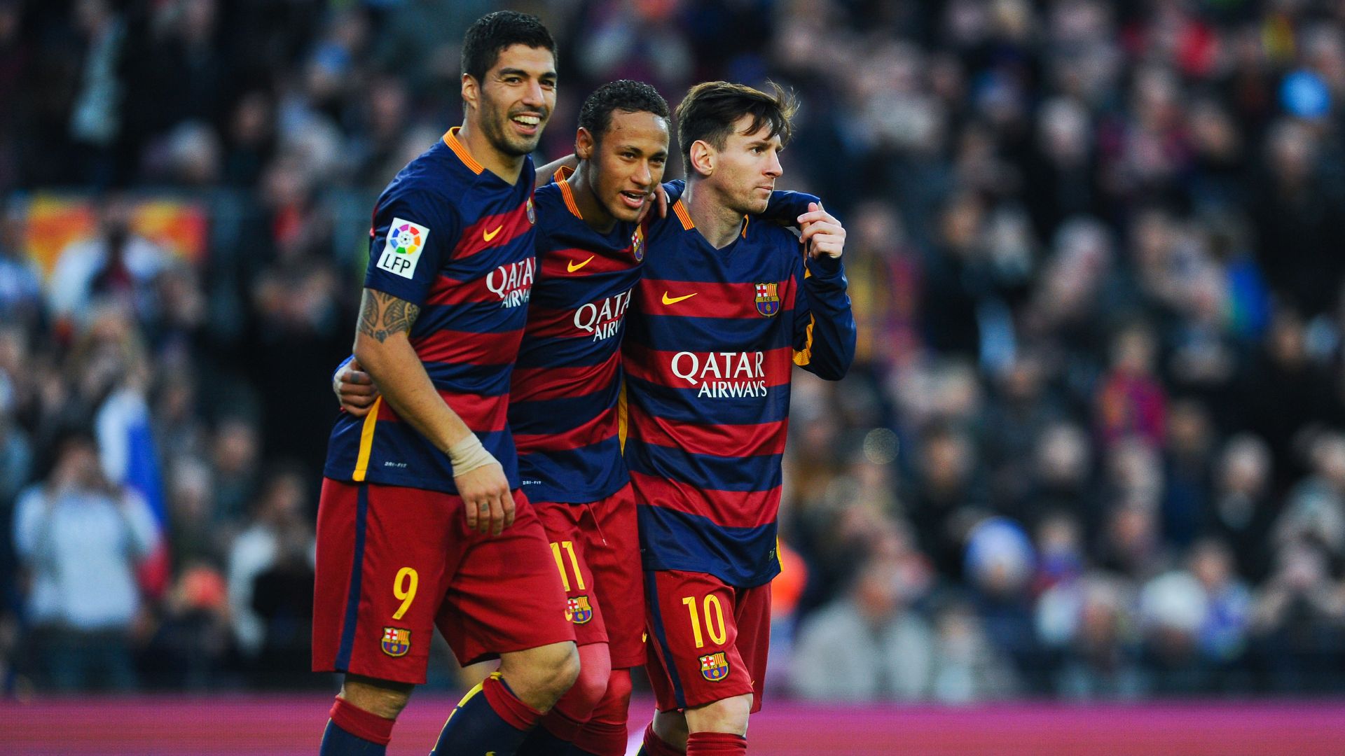 Messi, Suárez e Neymar jogaram juntos no Barcelona por dois anos