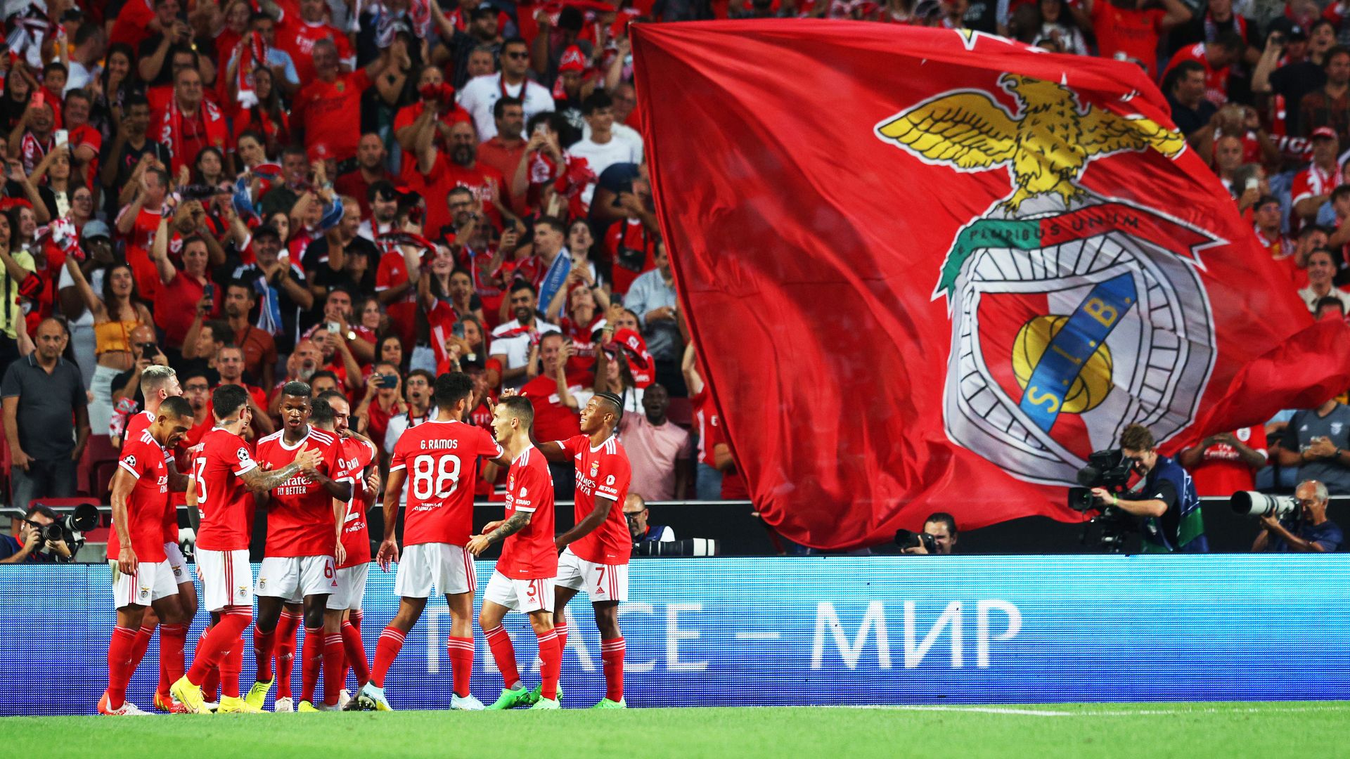 Benfica em campo na temporada de 2022