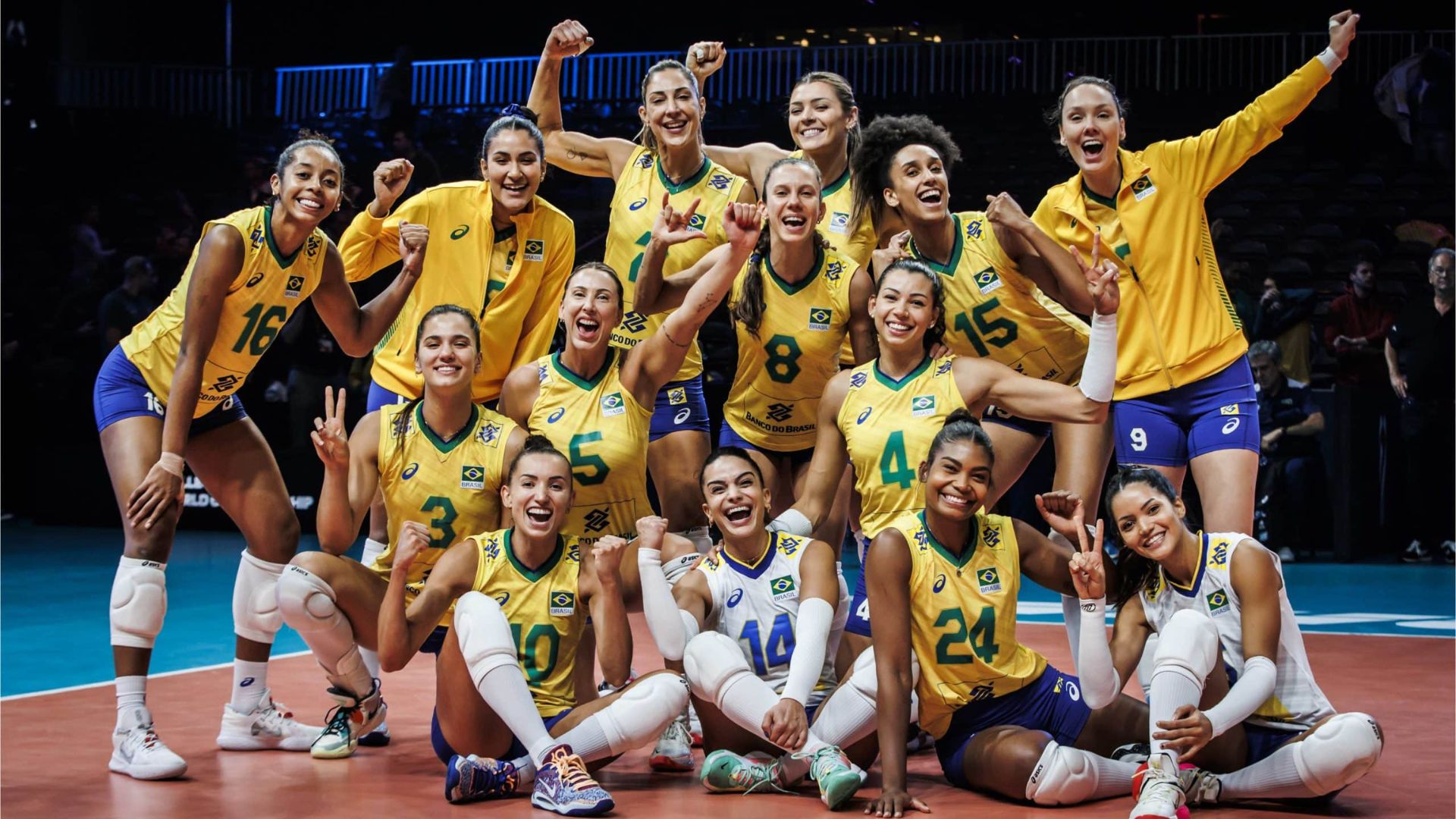 Brasil comemora vitória no Mundial de Vôlei