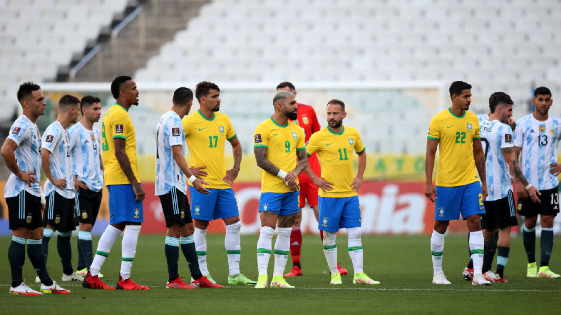 Brasil x Argentina segue sem definição após suspensão