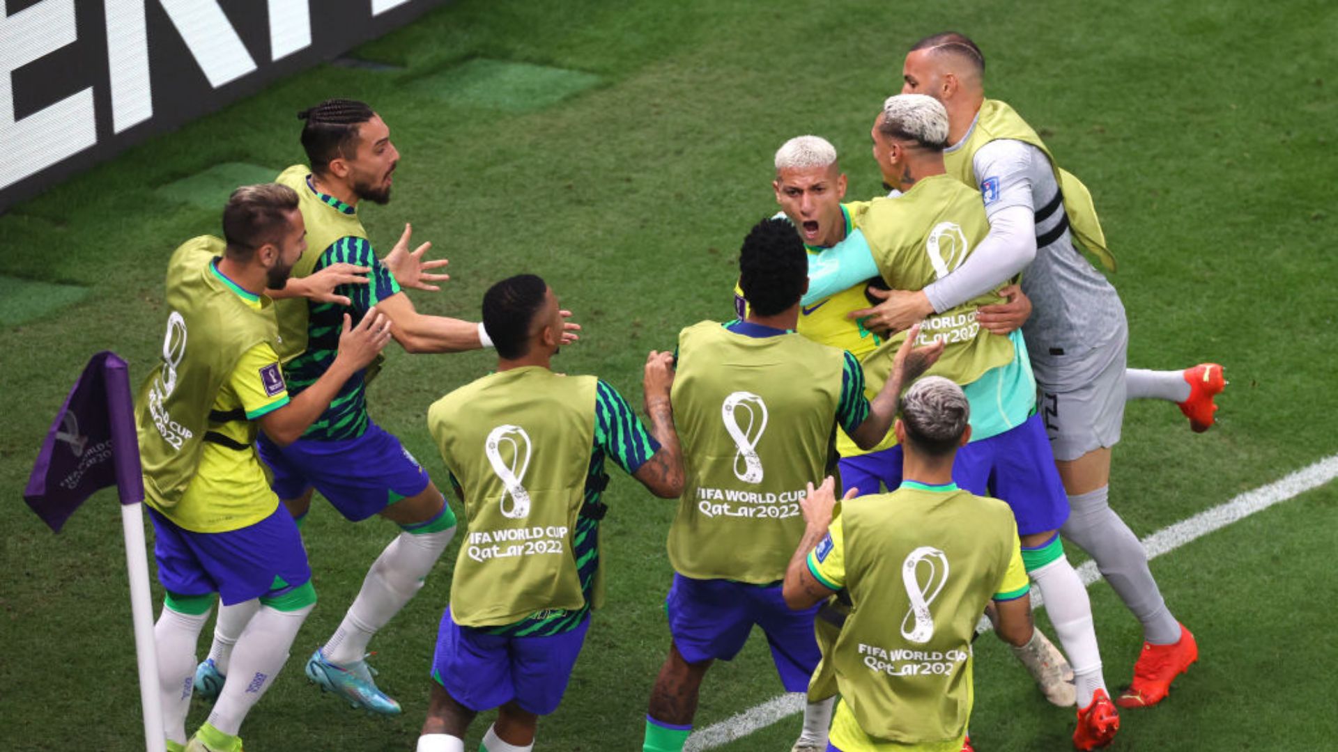 Premium Photo  Soccer matchday template. brazil vs serbia match