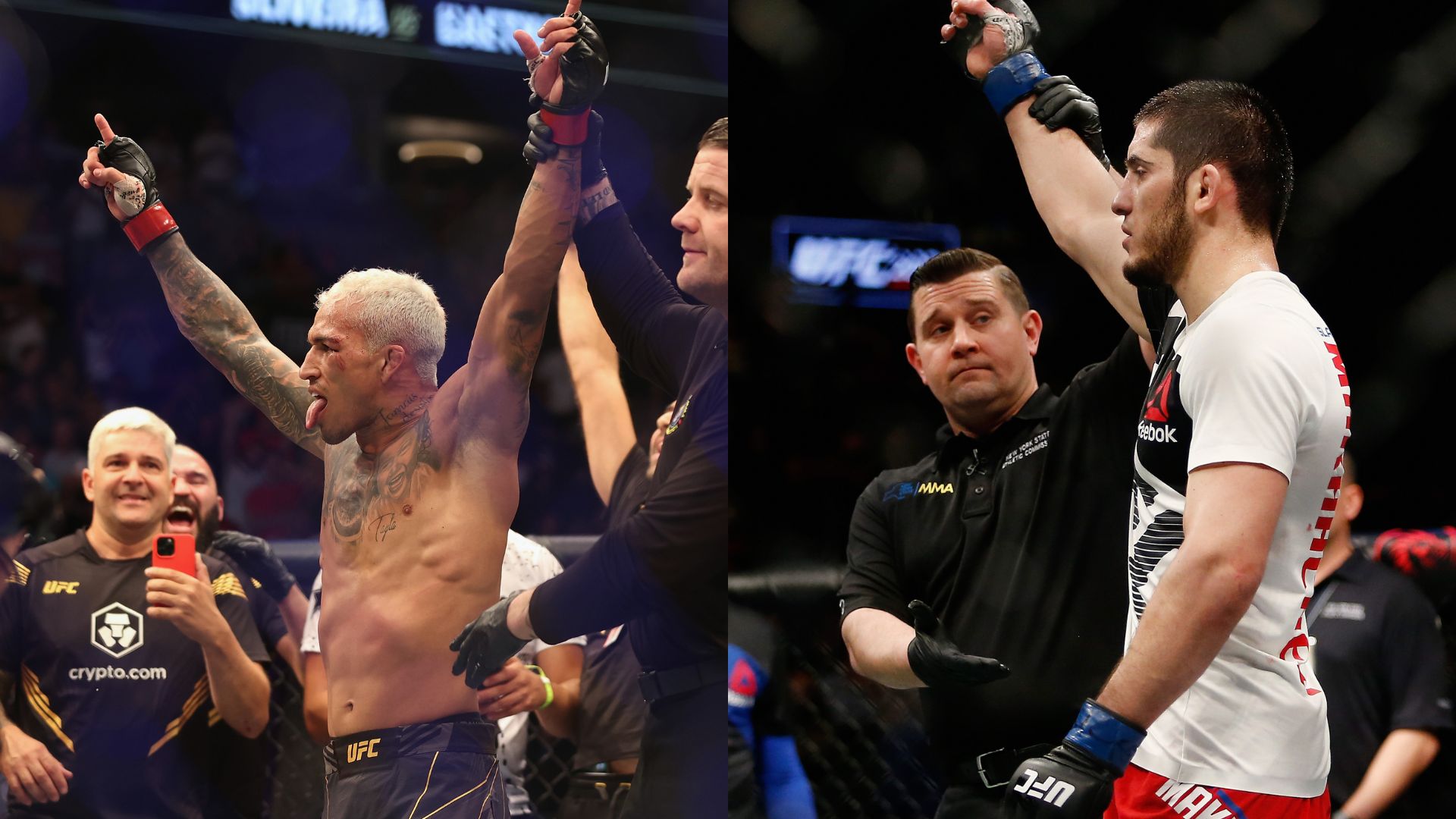 Charles e Islam lutam pelo cinturão no UFC 280 (Crédito: Getty Images)