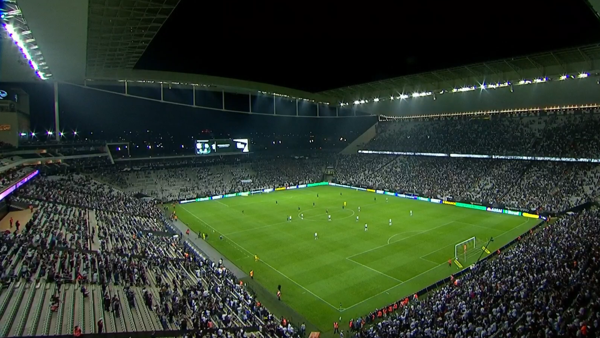 Imagem aérea do estádio do Corinthians