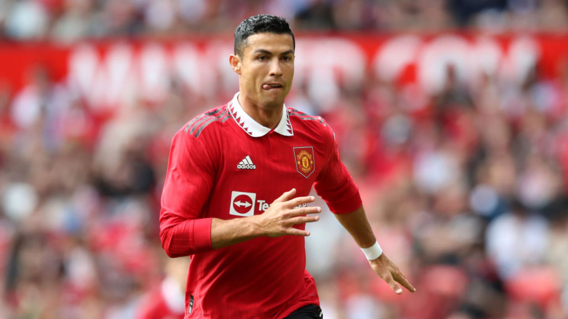 Cristiano Ronaldo em campo pelo Manchester United