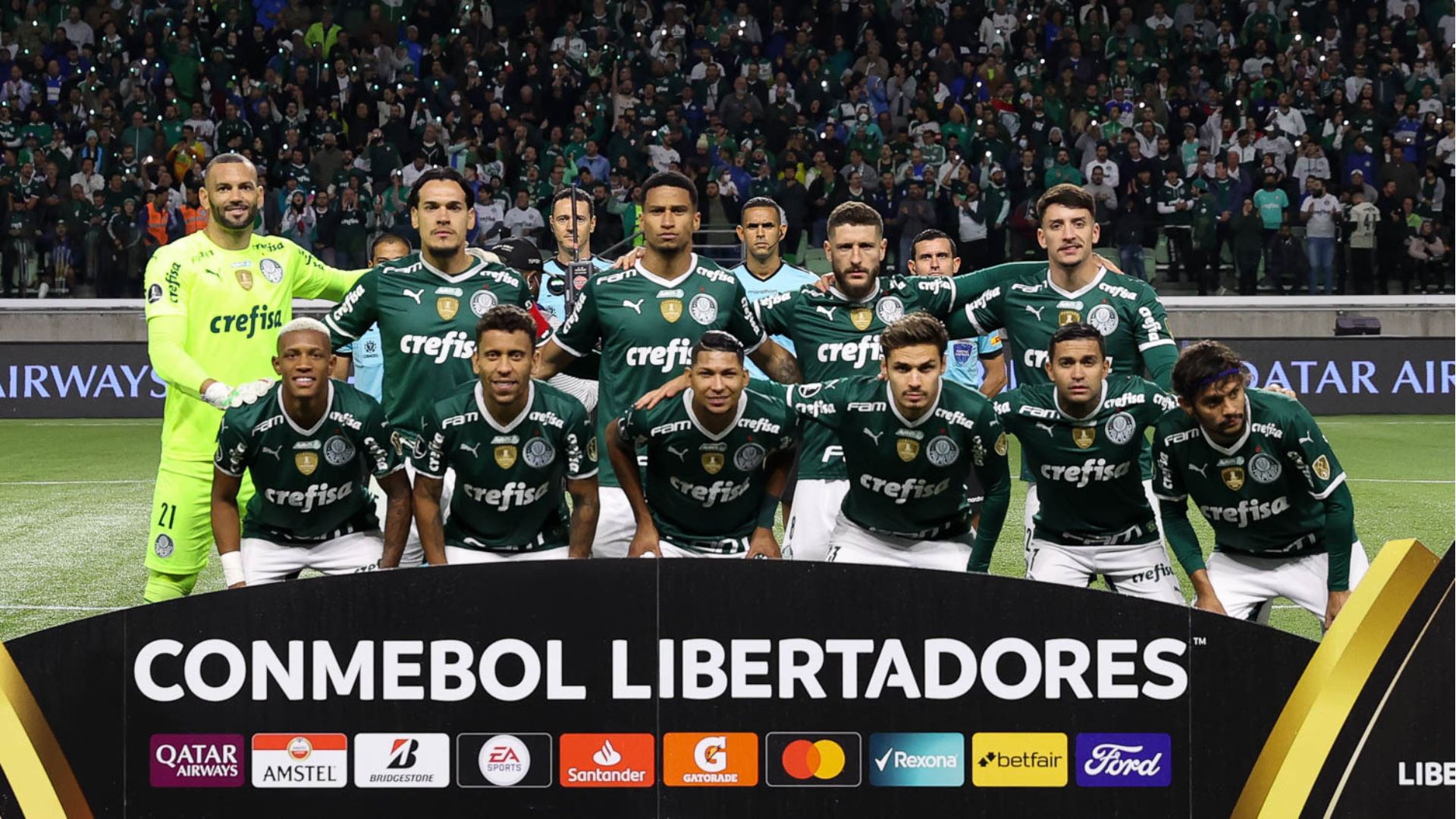 Equipe do Palmeiras nas quartas de final da Libertadores 2022