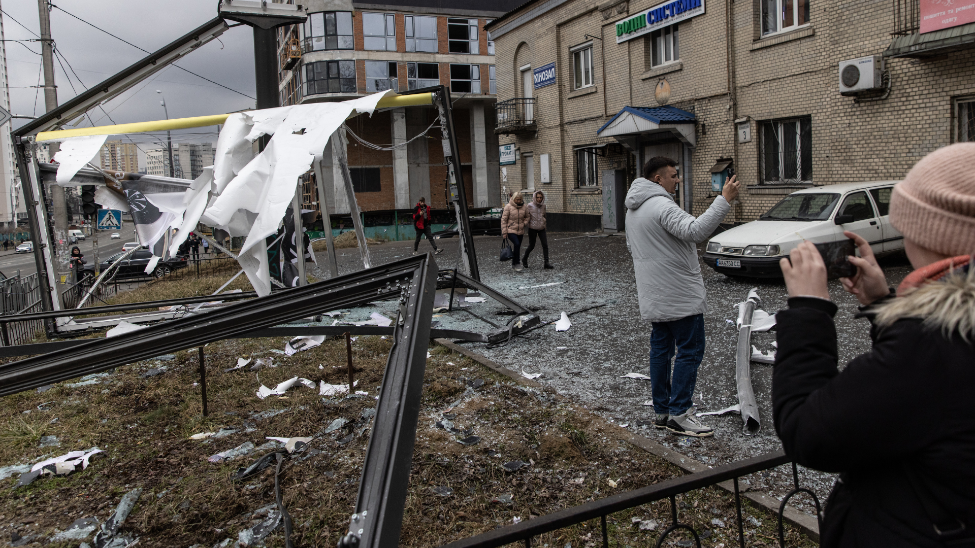 Destroços na Ucrânia