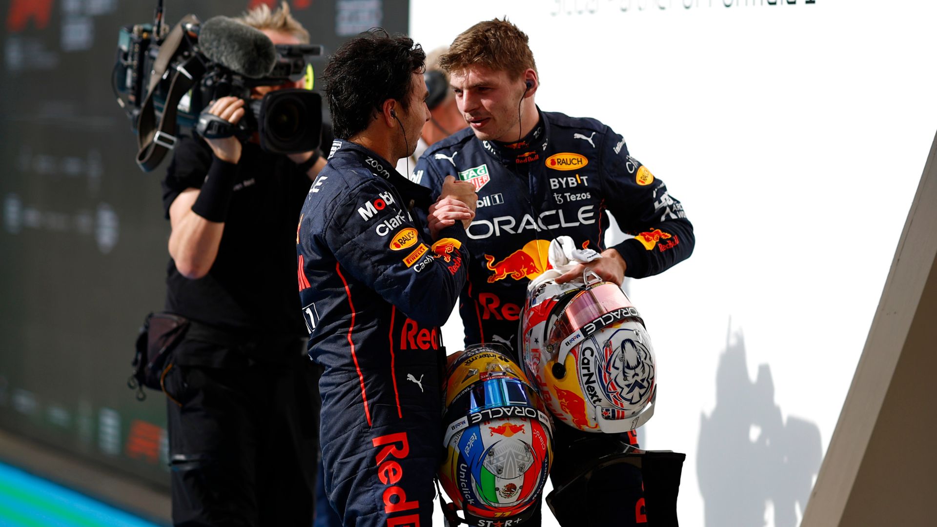 Sergio Pérez e Max Verstappen, da Red Bull, na F1