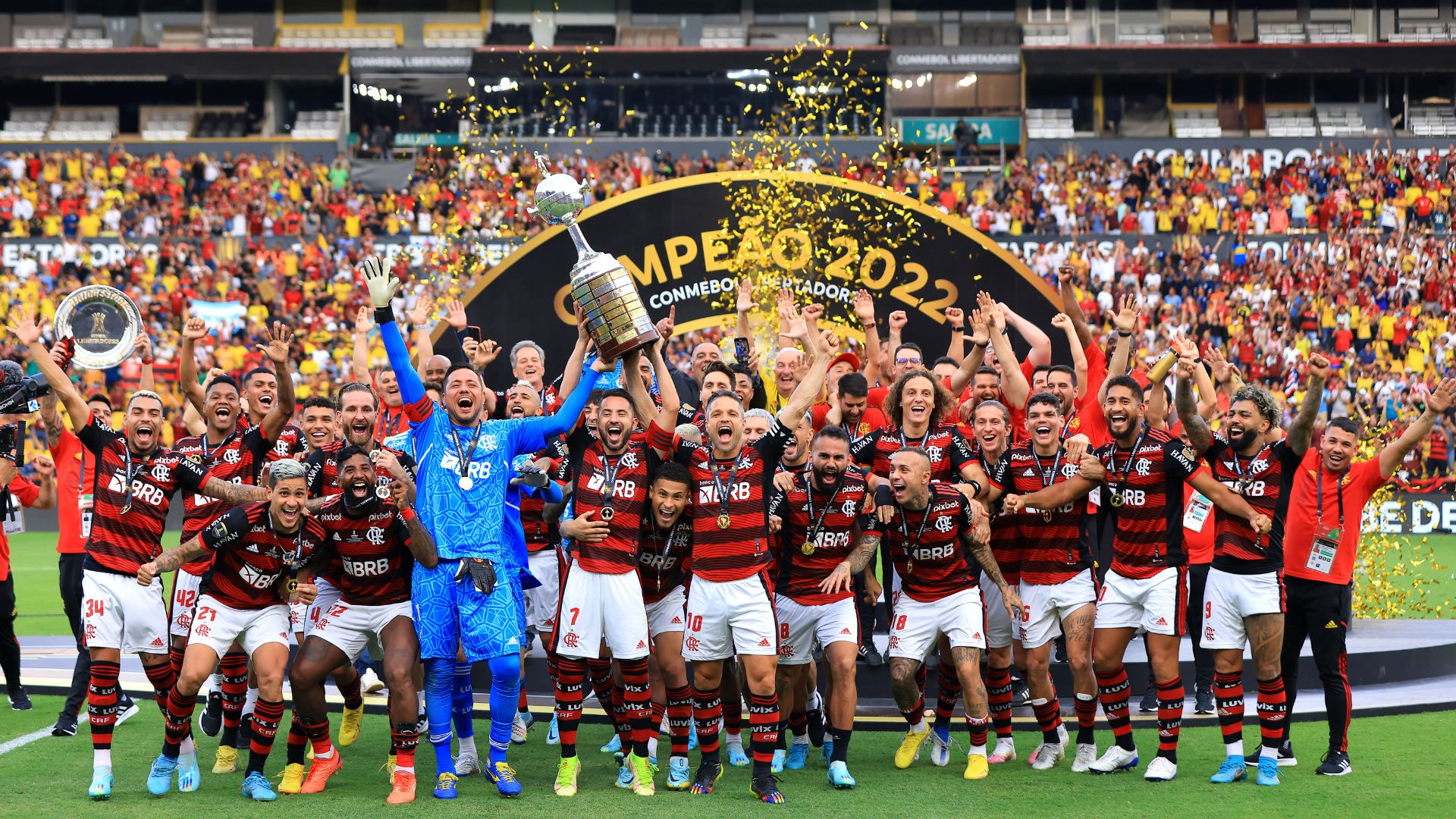 Léo participou da transmissão do título do Flamengo na Libertadores 2022