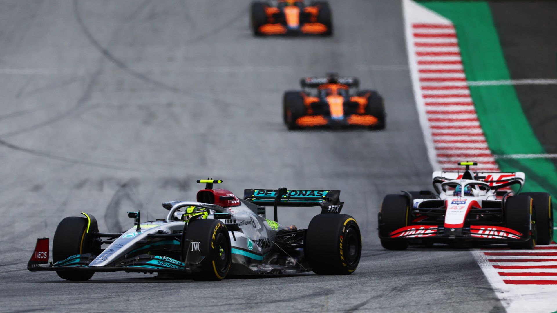 Lewis Hamilton e Mick Schumacher, no GP da Áustria