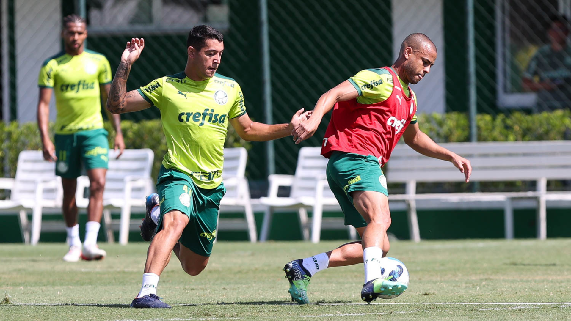 Palmeiras em treino para enfrentar o Independiente Petrolero