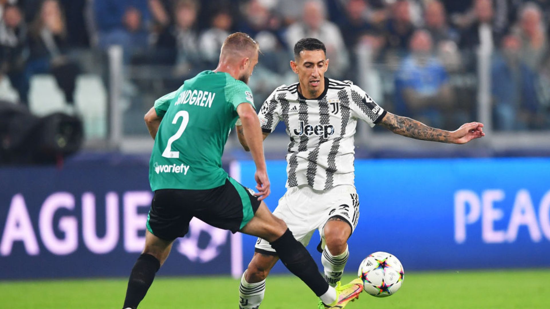 Juventus em ação contra o Maccabi Haifa