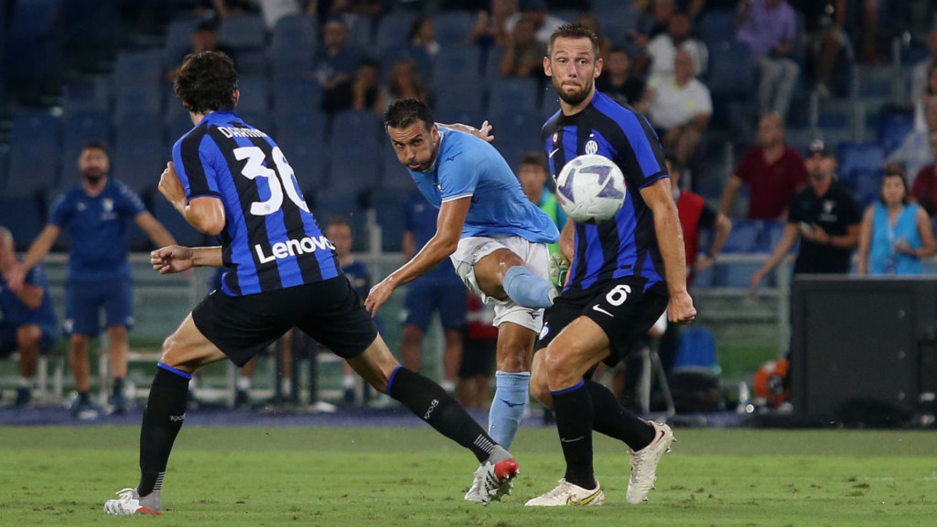 Lazio e Inter de Milão em ação