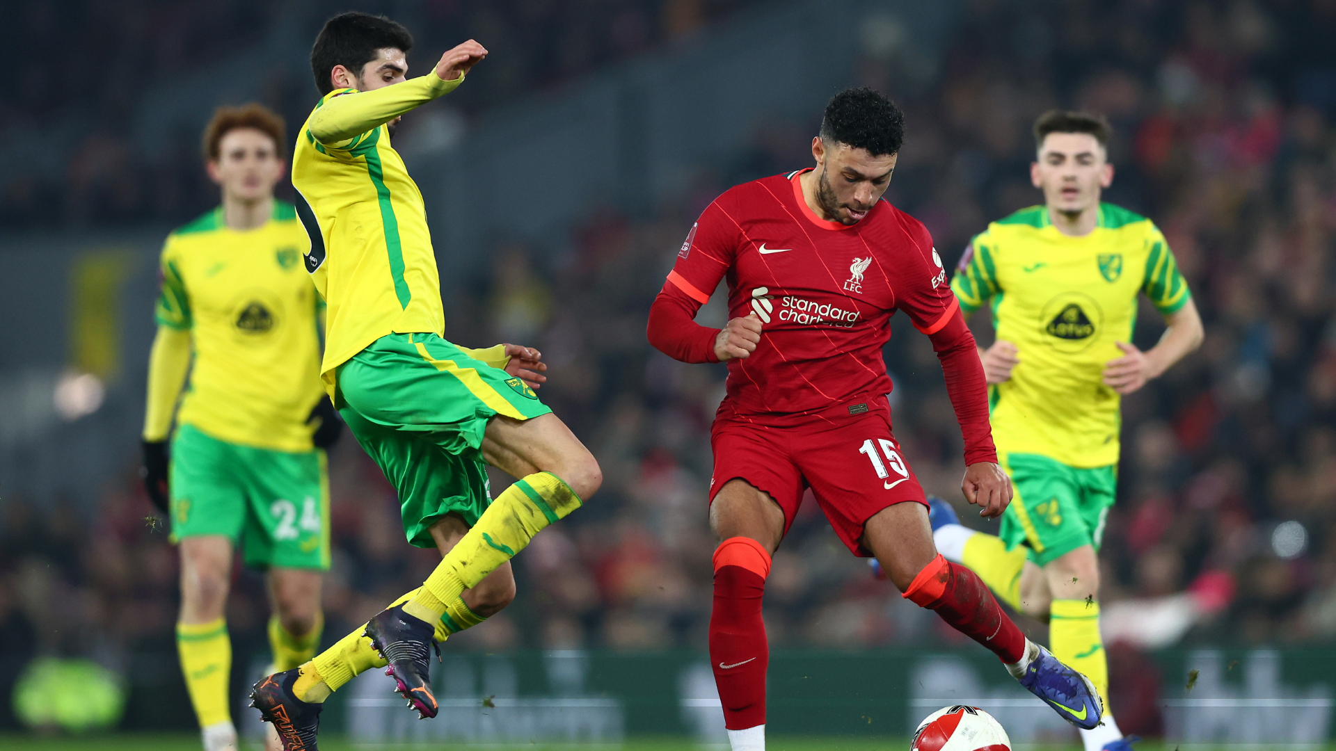 Liverpool e Norwich, pelas oitavas de final da Copa da Inglaerra