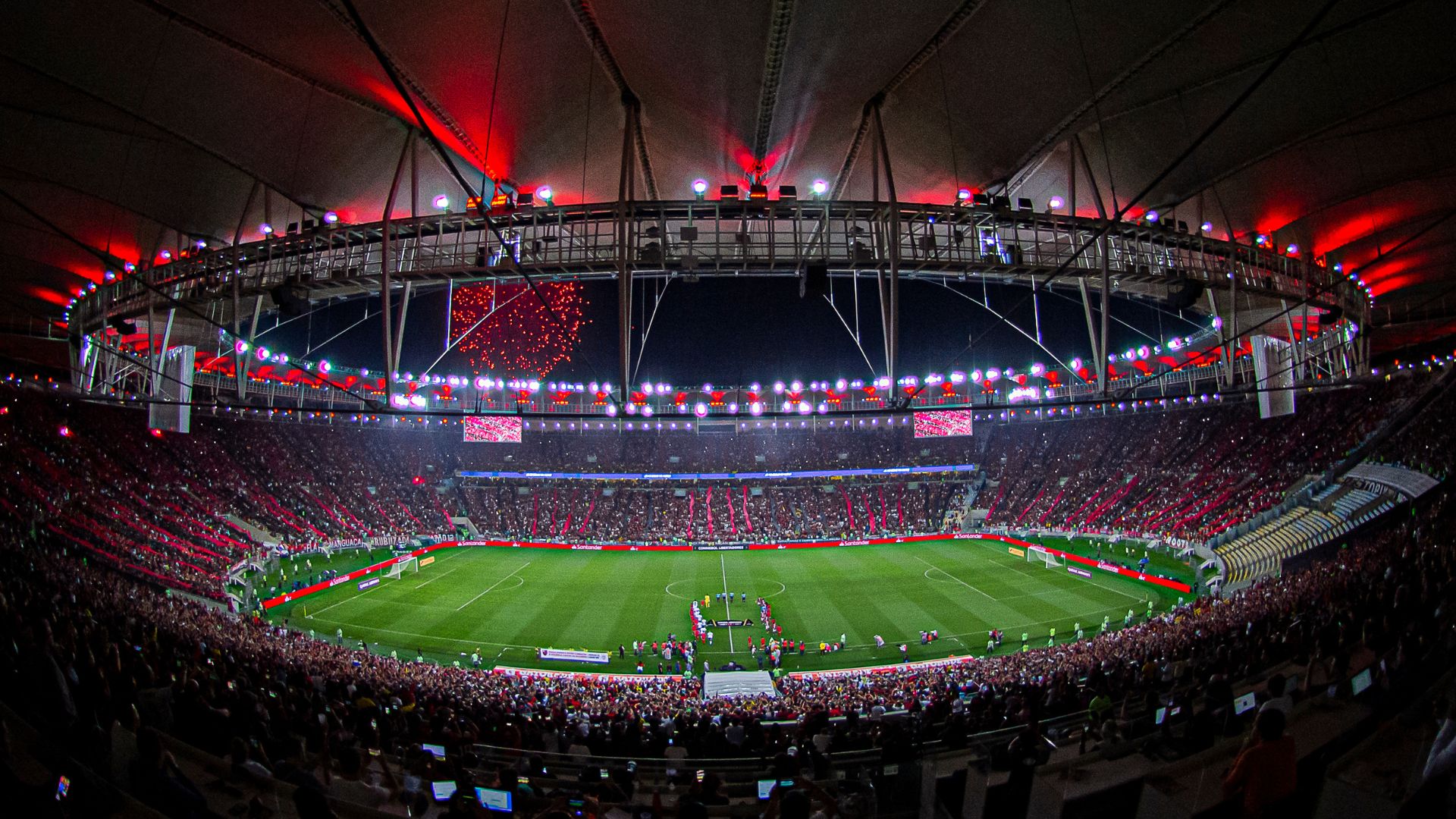 Maracanã no confronto entre as duas equipes pela Libertadores