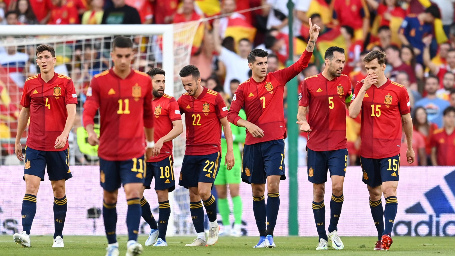 Morata abriu o placar para a Espanha