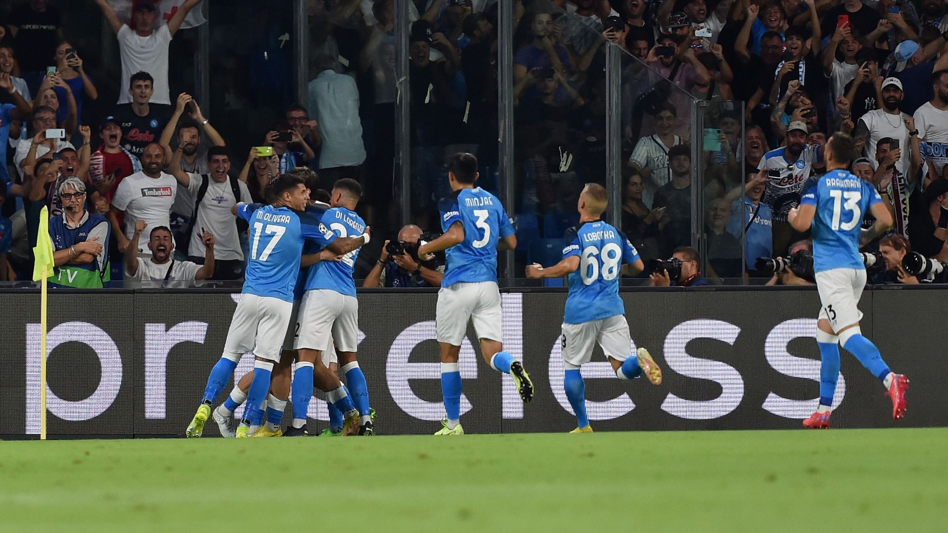 Napoli em ação na Champions League