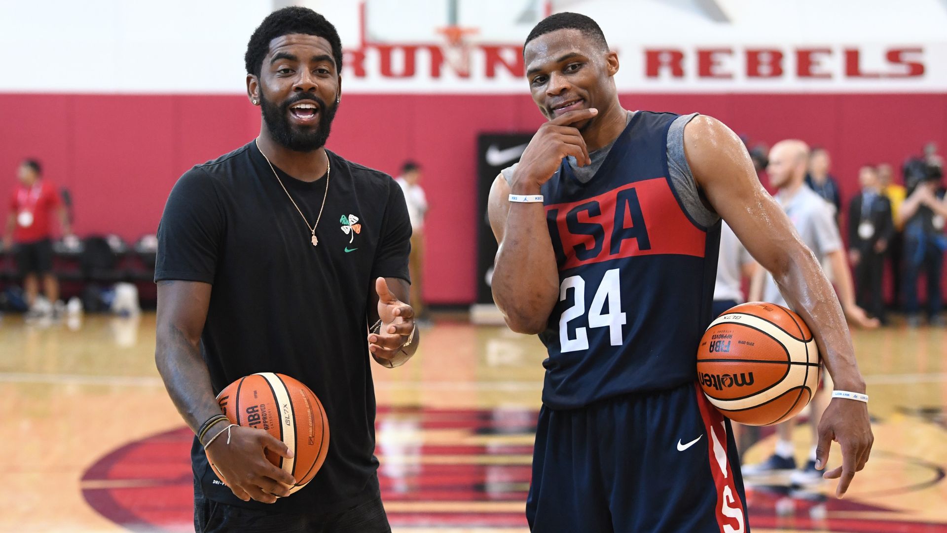 Kyrie Irving e Russell Westbrook na NBA