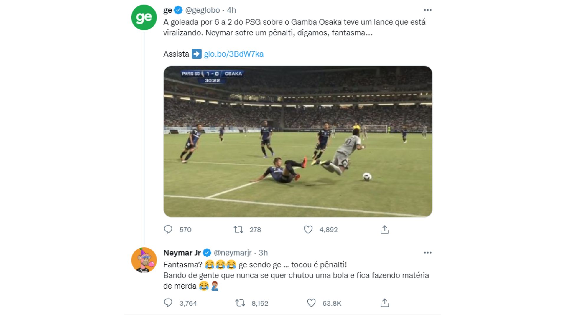 Neymar rebate críticas sobre pênalti em amistoso
