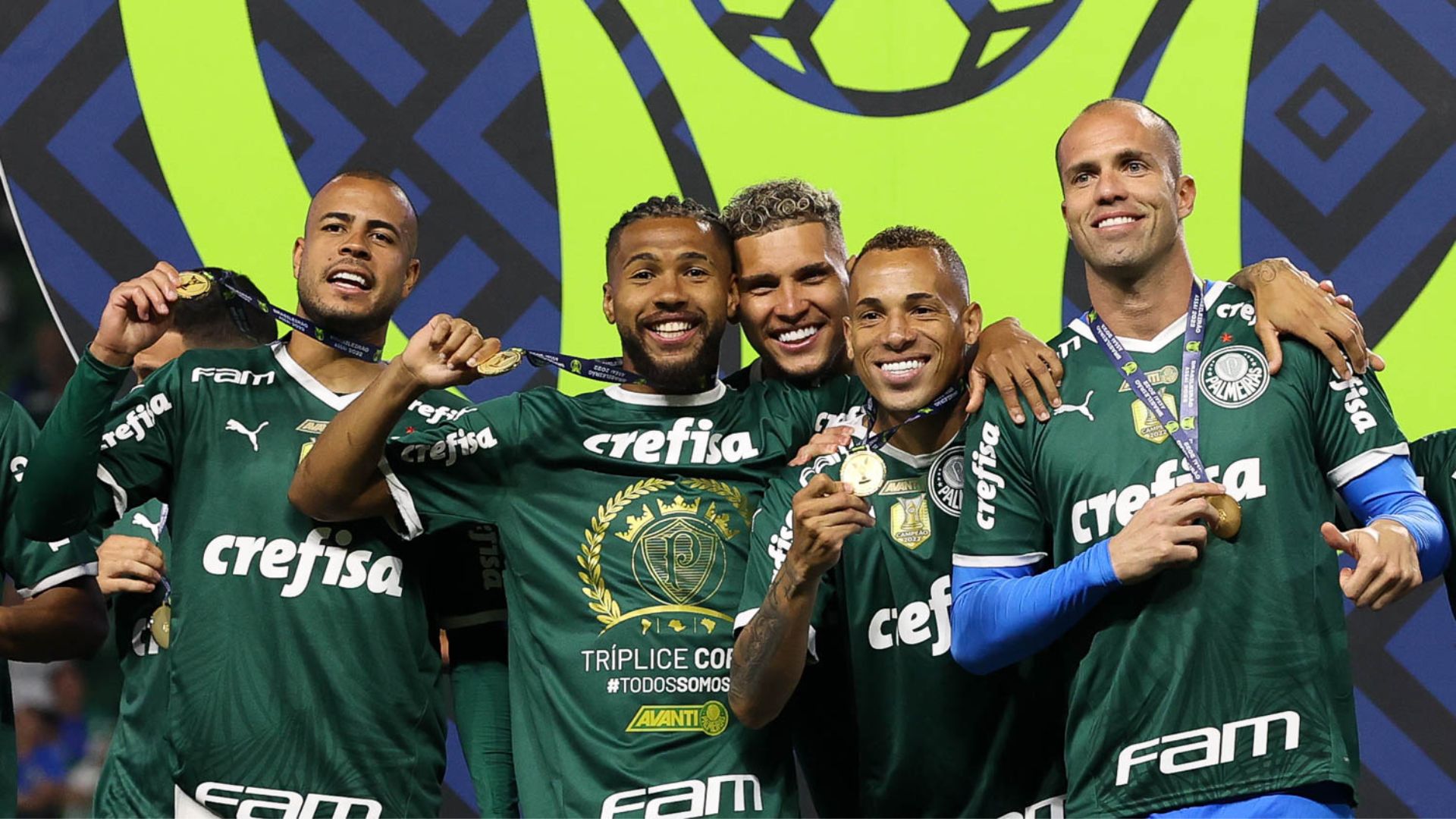 Palmeiras comemora título de campeão brasileiro (Créditos: Cesar Grecco/ Palmeiras/ Flickr) 