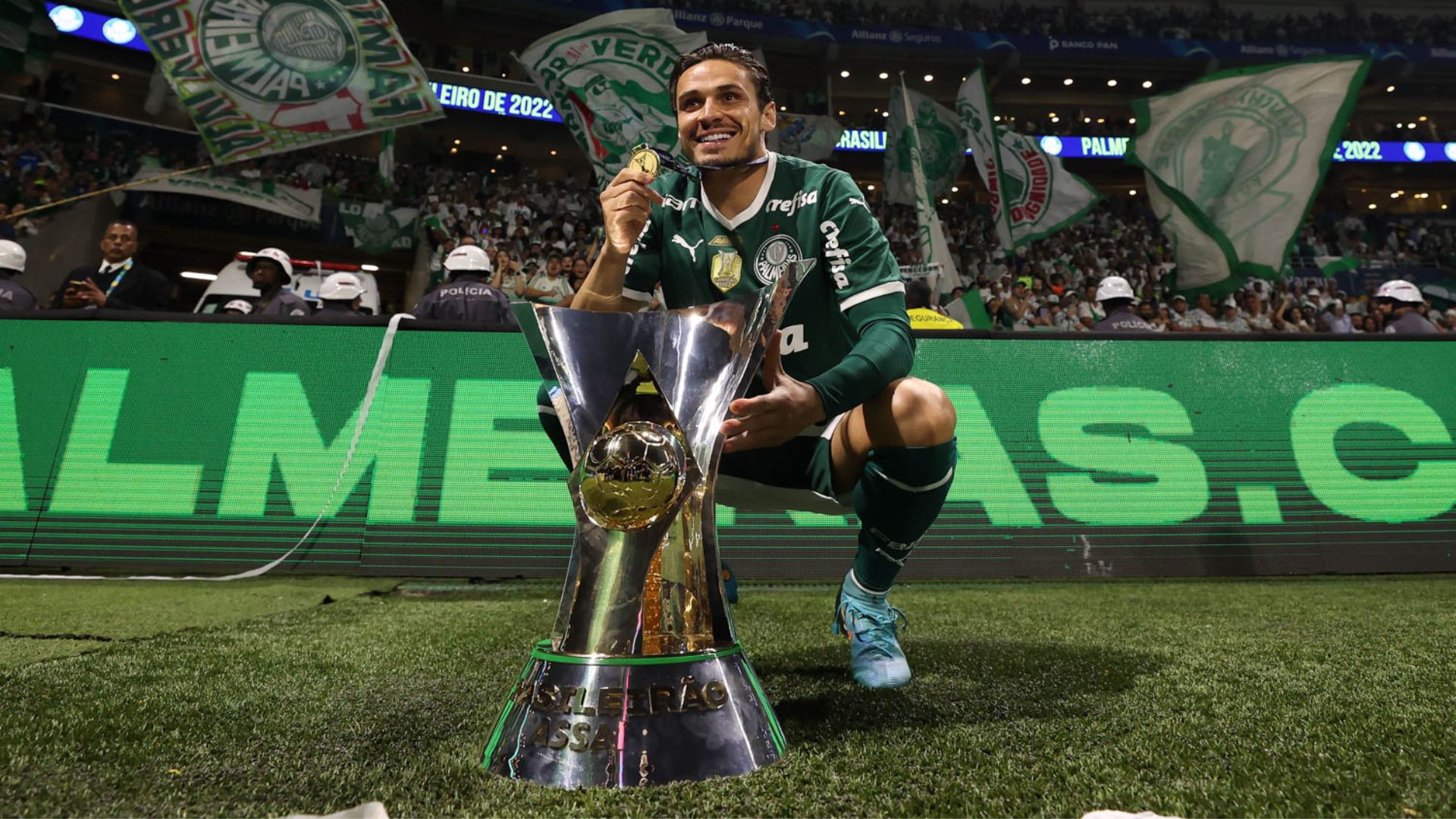 Palmeiras comemora título de campeão brasileiro (Créditos: Cesar Grecco/ Palmeiras/ Flickr) 