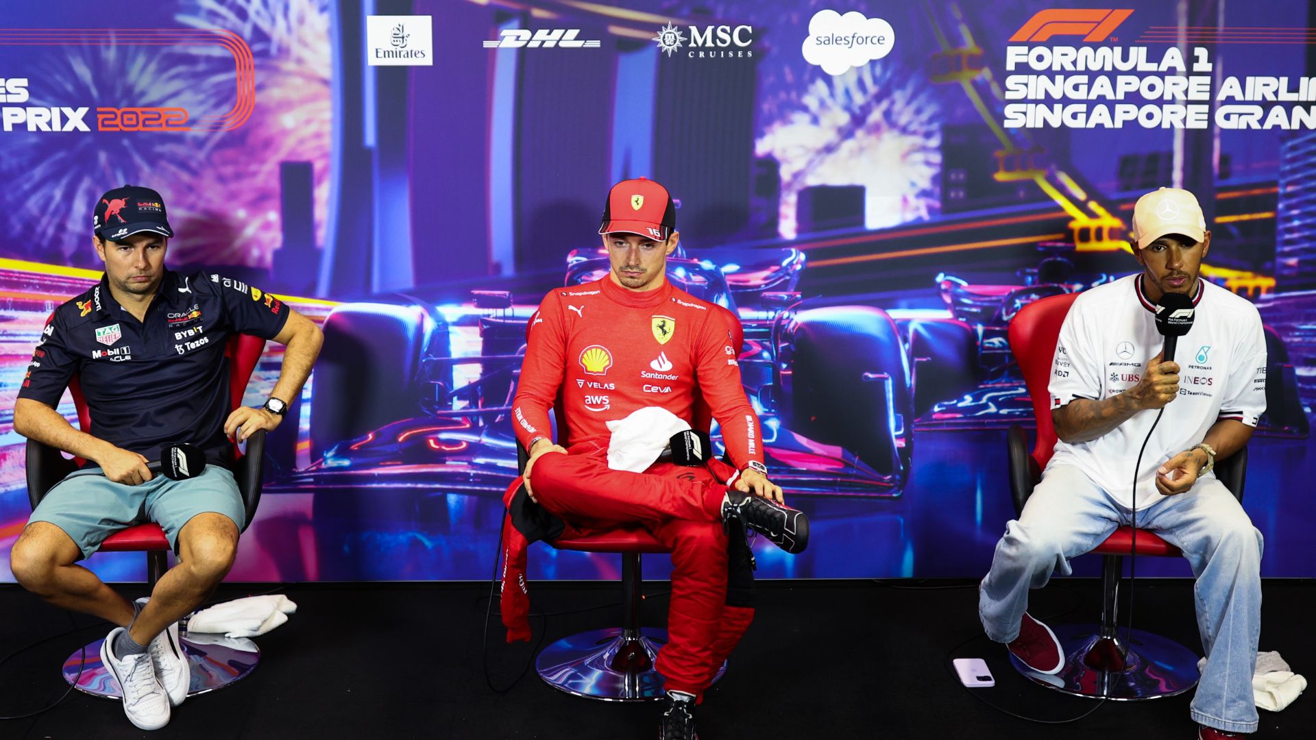 Pérez, Leclerc e Hamilton fizeram os melhores tempos
