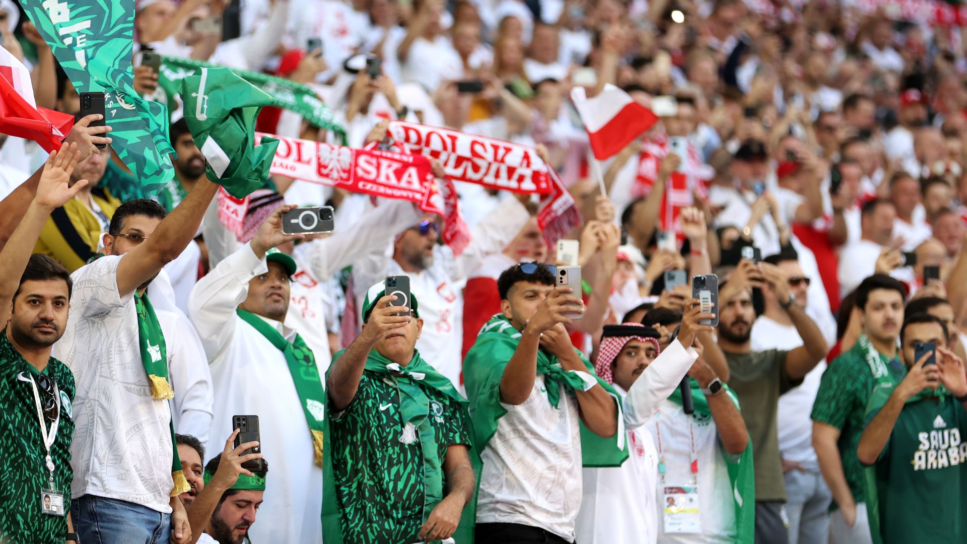 Imagens de Polônia x Arábia Saudita na Copa do Mundo 2022 (Créditos: Getty Images)