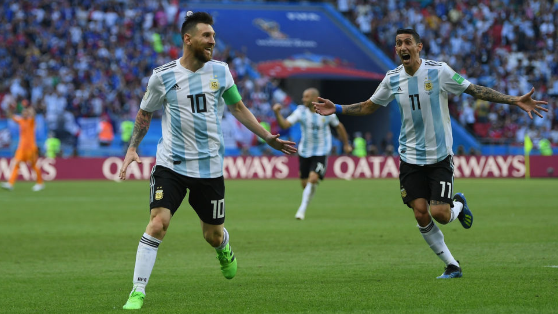 Messi e Di María em ação 