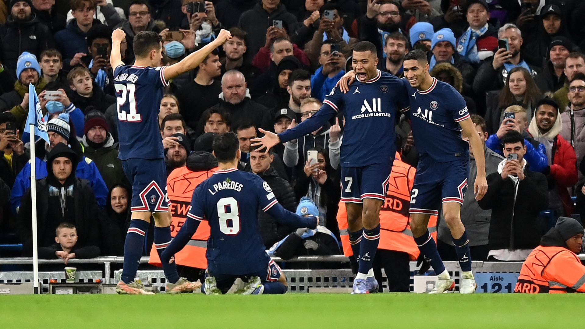 PSG comemora gol na Champions