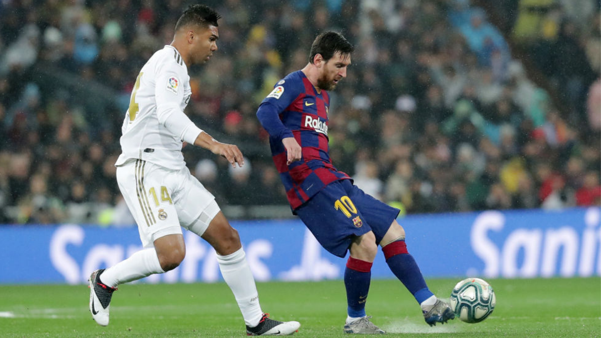 Casemiro e Messi em ação