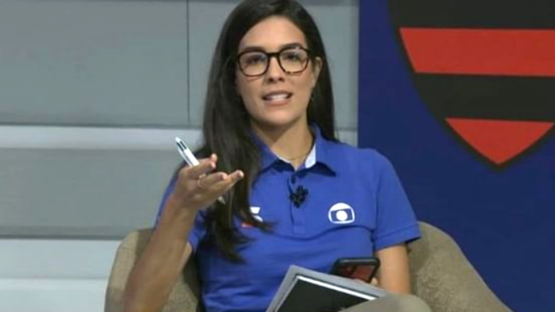 Renata Silveira durante programa