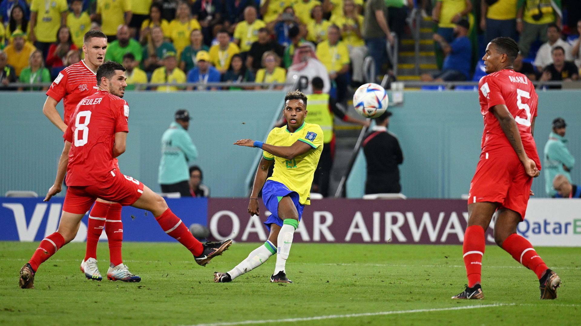 Rodrygo em Brasil x Suíça na Copa do Mundo 2022