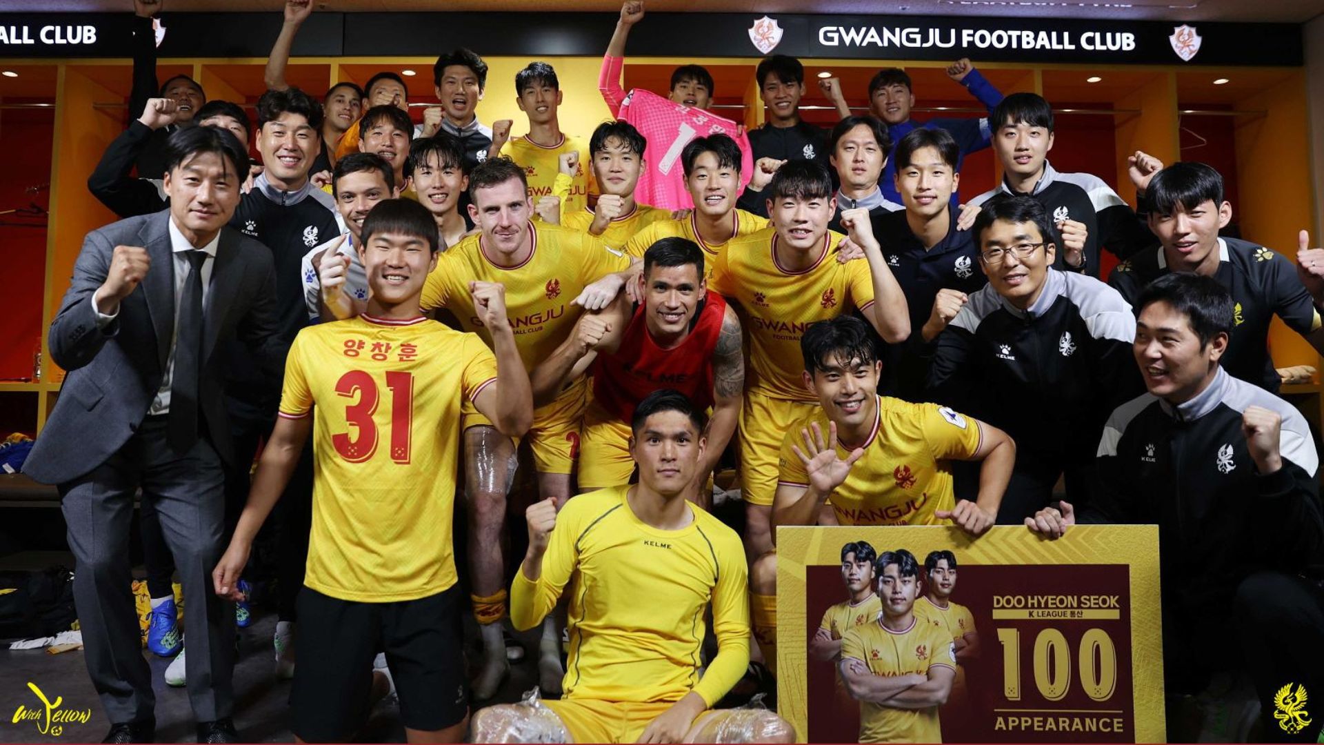 Sandro Lima comemora título do Gwangju FC