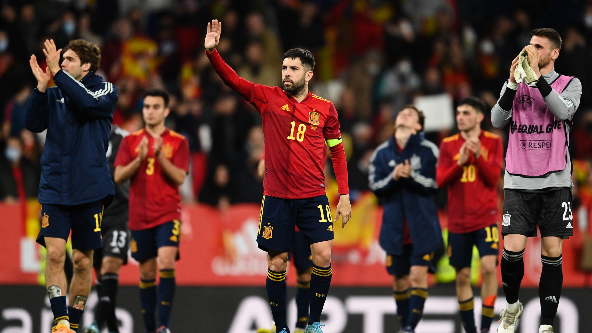 Seleção Espanhola em campo