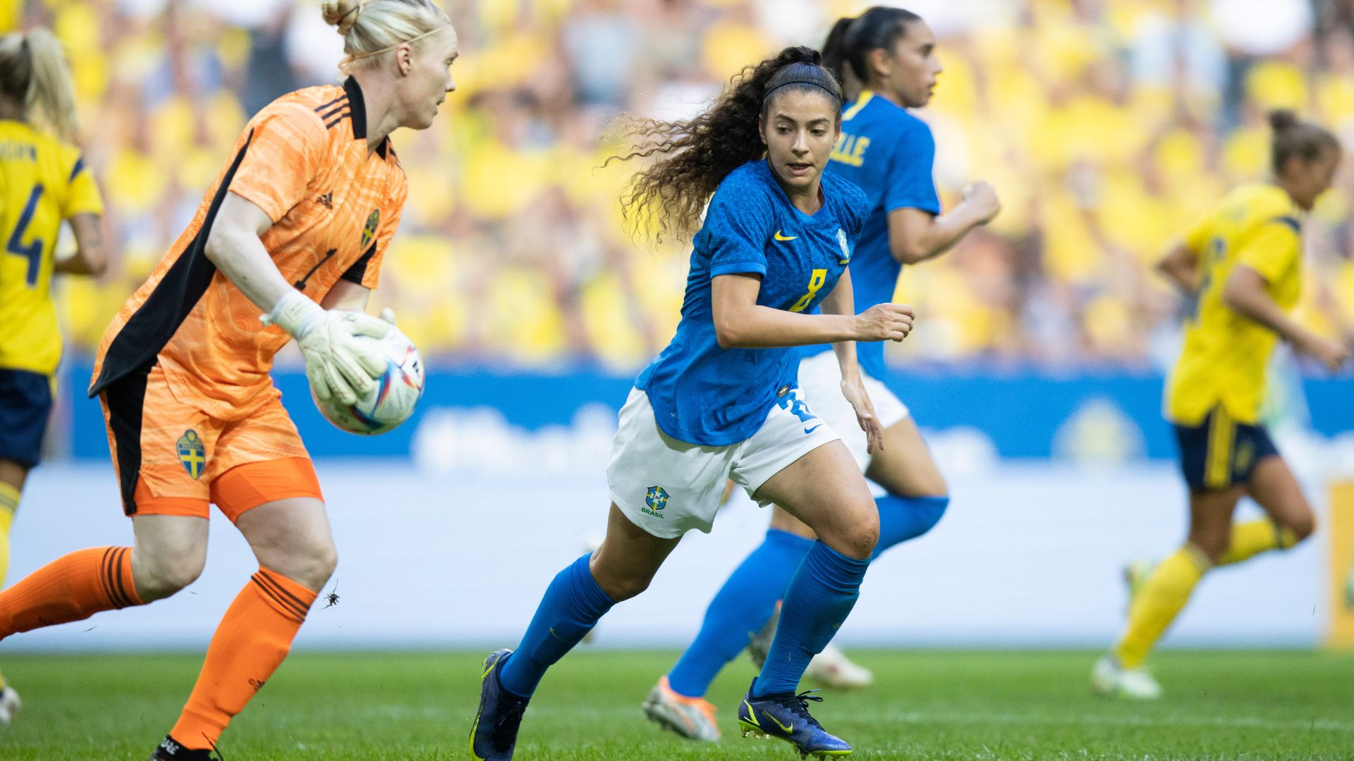 Amistoso Brasil x Suécia antes da Copa América Feminina 